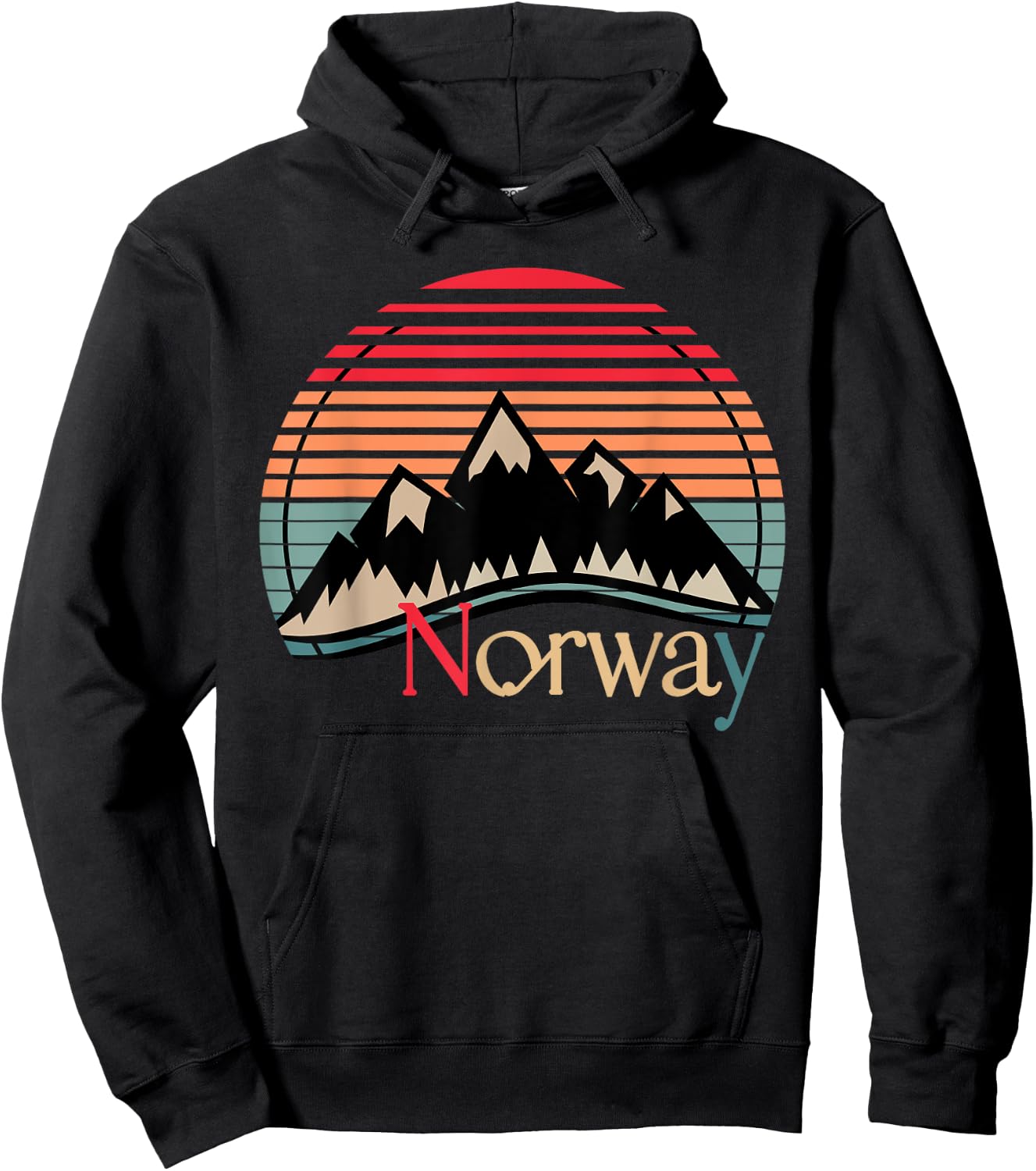 Norway Mountains Landscape Traveler Gift Norway Hoodie - Hoodie | Black