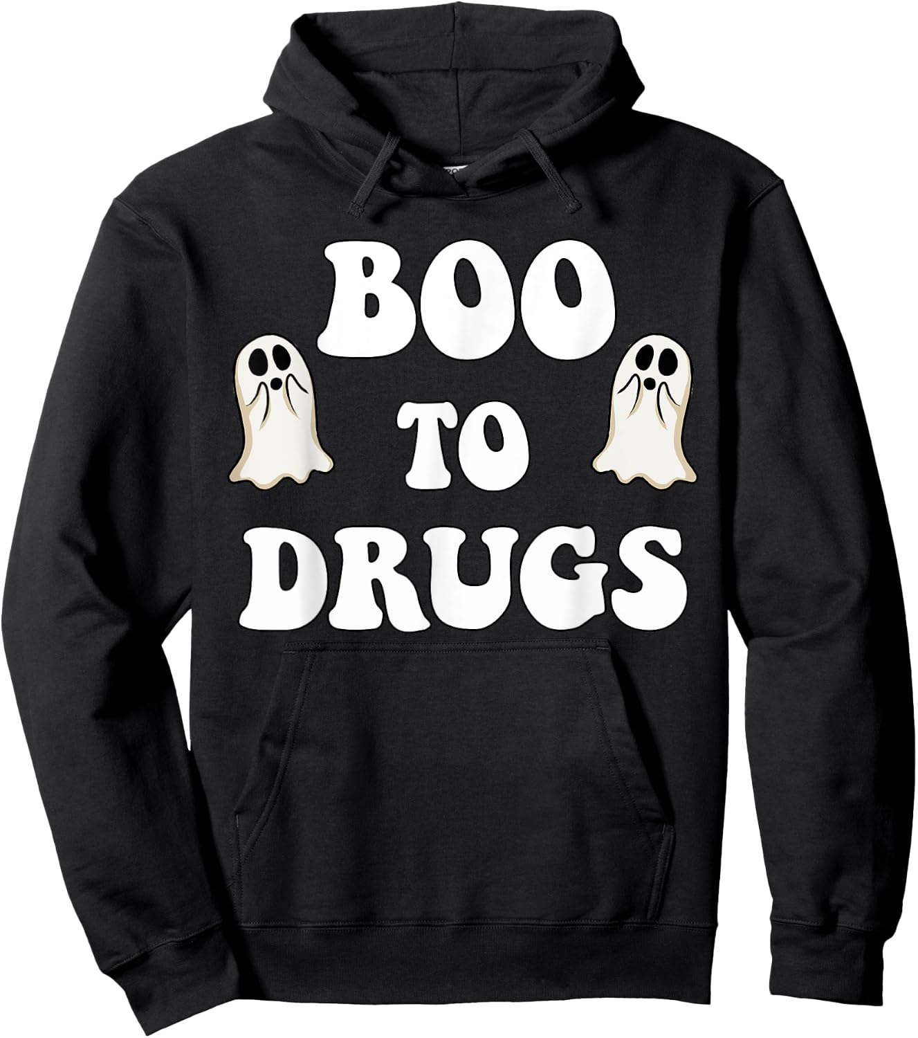 Red Ribbon Week BOO Drugs Yes To Halloween Say No To Drugs Hoodie - Hoodie | Black