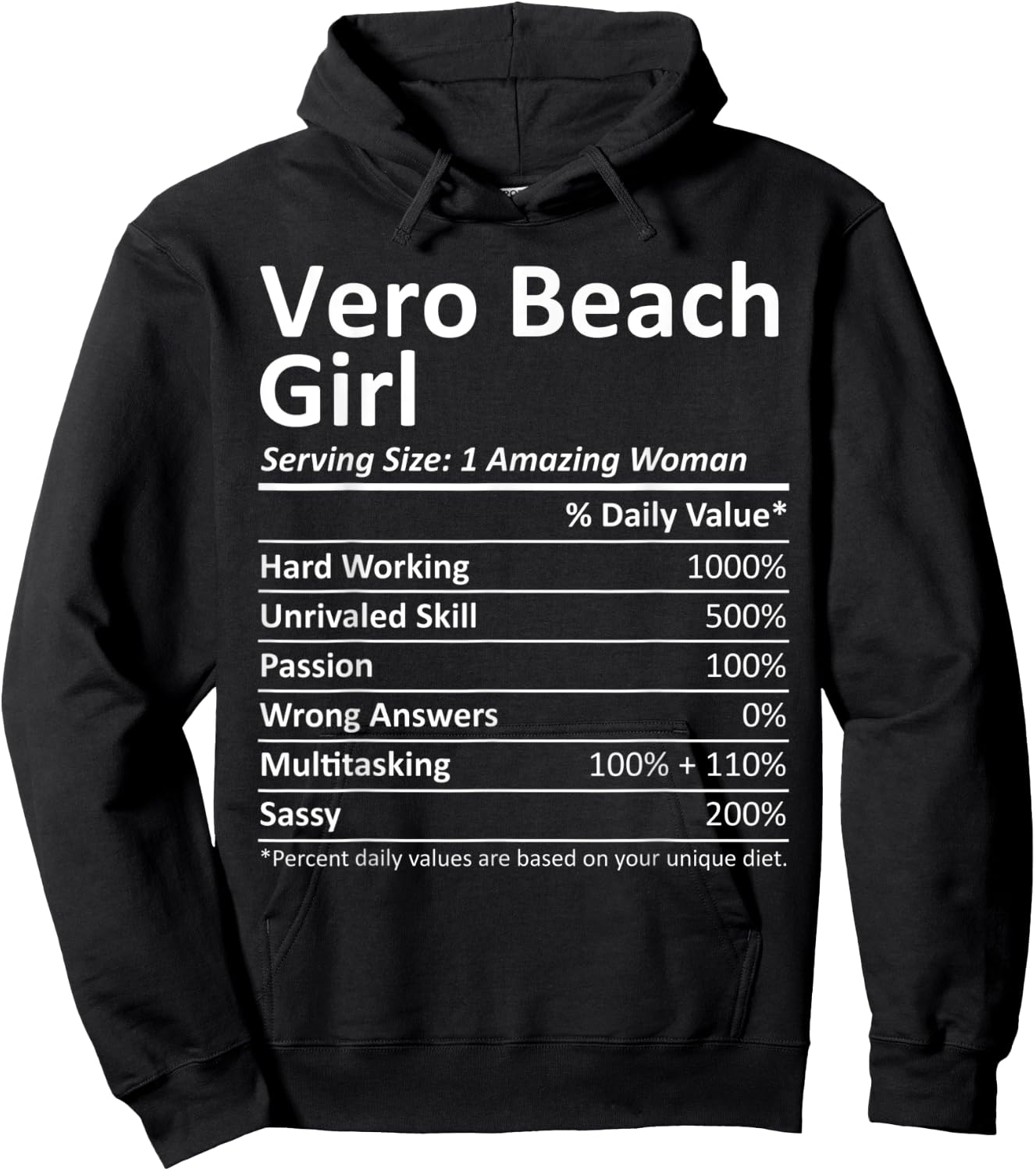 VERO BEACH GIRL FL FLORIDA Funny City Home Roots USA Gift Hoodie - Hoodie | Black