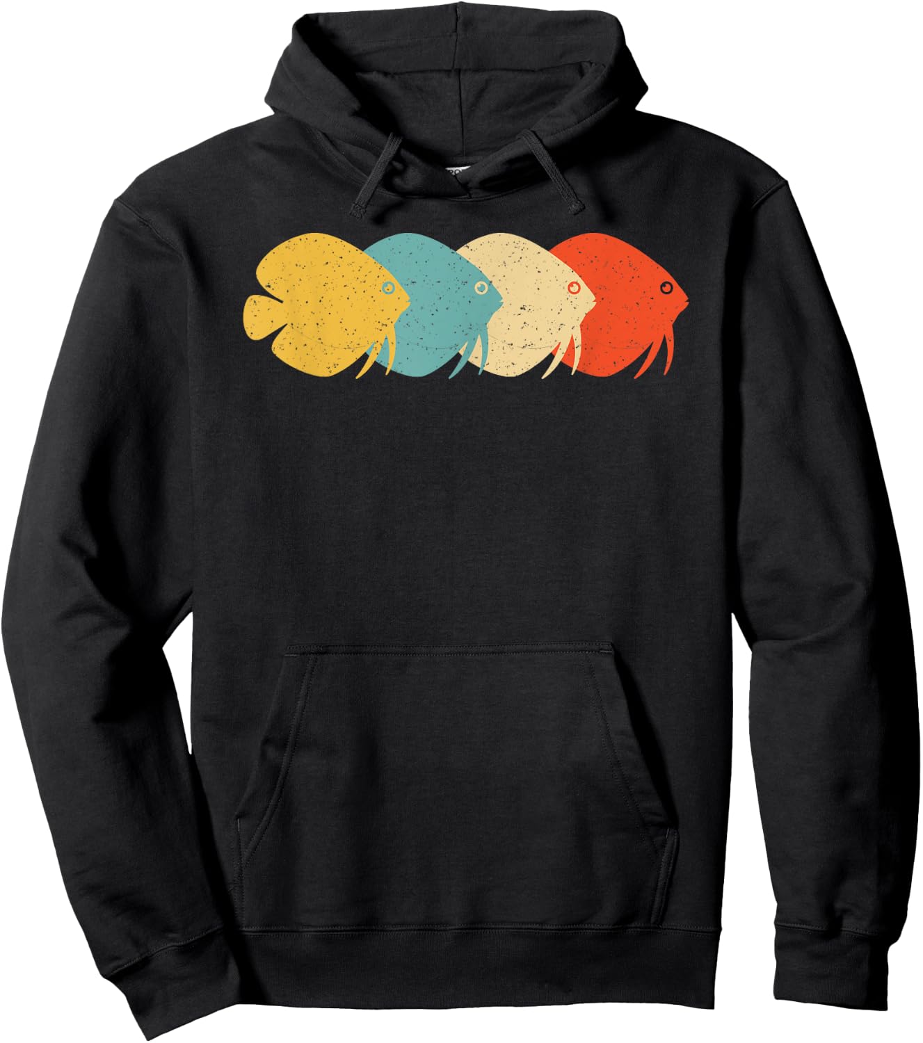 Discus Vintage Retro Pompadour Fish Lover 60s 70s Gift Hoodie - Hoodie | Black