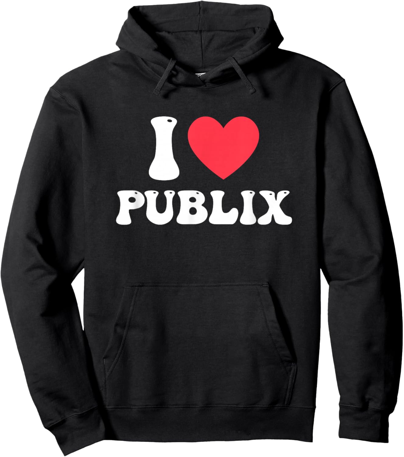 I Love Publix Funny Design Hoodie - Hoodie | Black