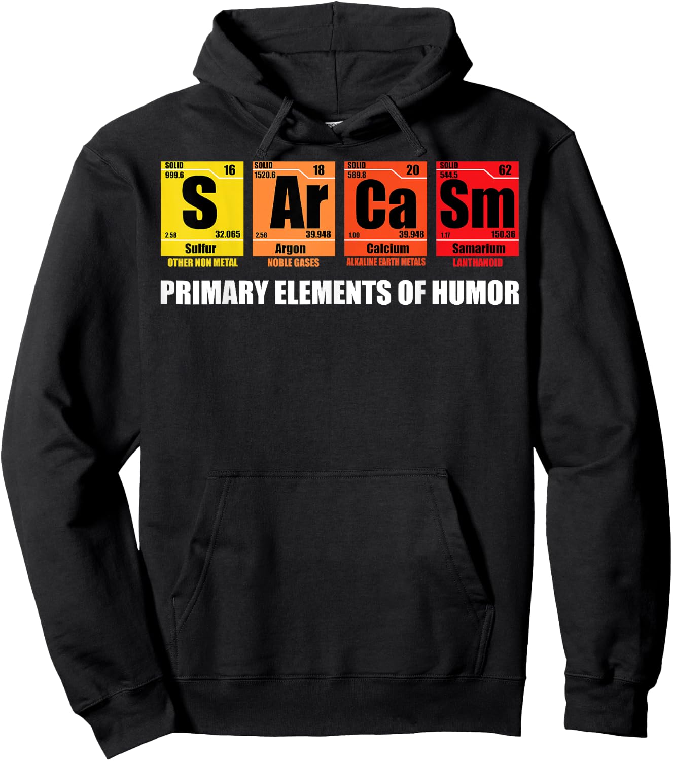 Funny Saying Sarcasm Periodically Elements Humor Men Women Hoodie - Hoodie | Black