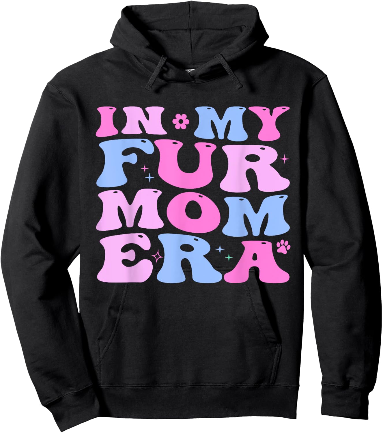 Retro In My Fur Mom Era Cat Dog Fur Mom Mother's Day Women Hoodie - Hoodie | Black