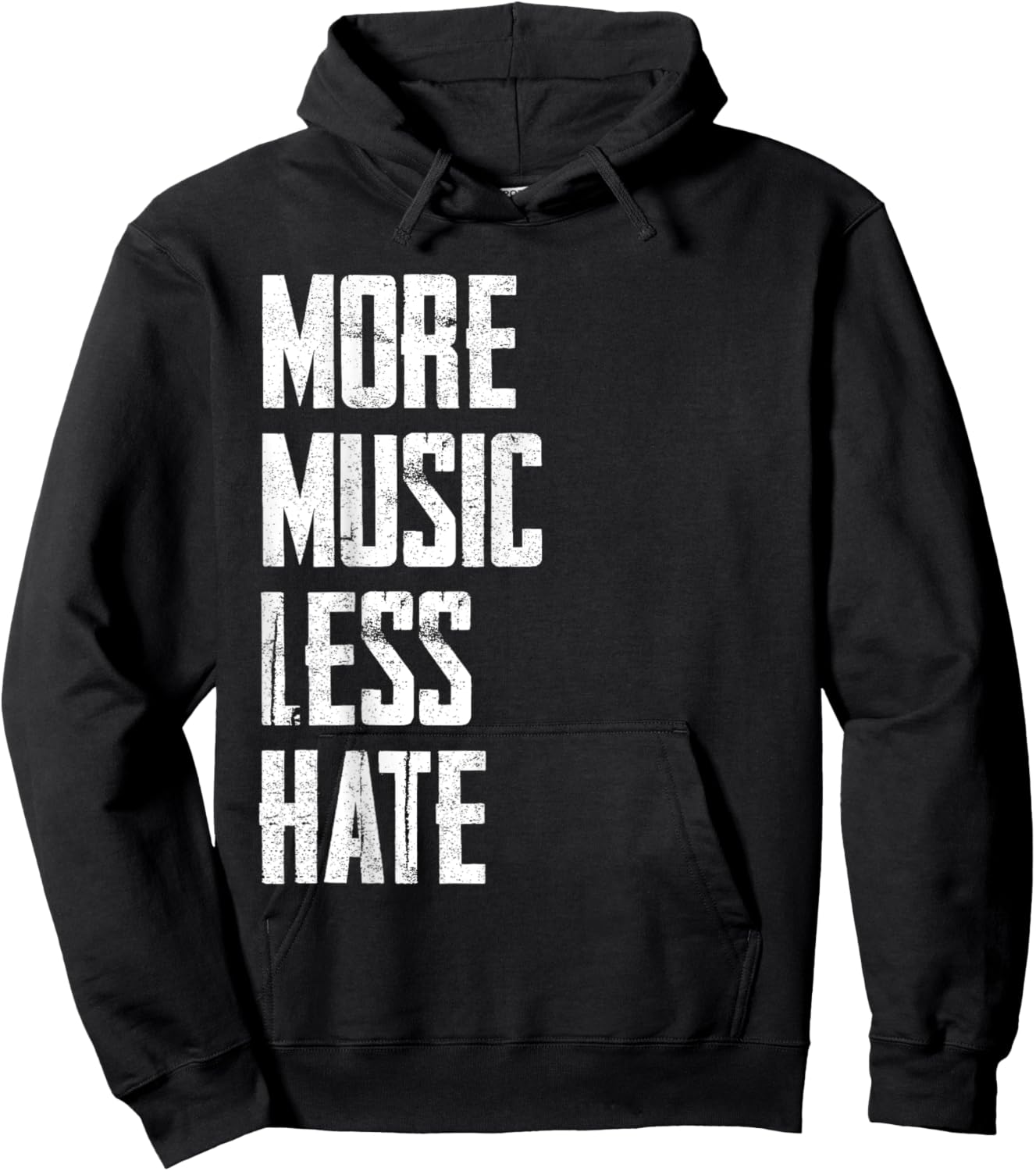 More Music Less Hate Hoodie - Hoodie | Black