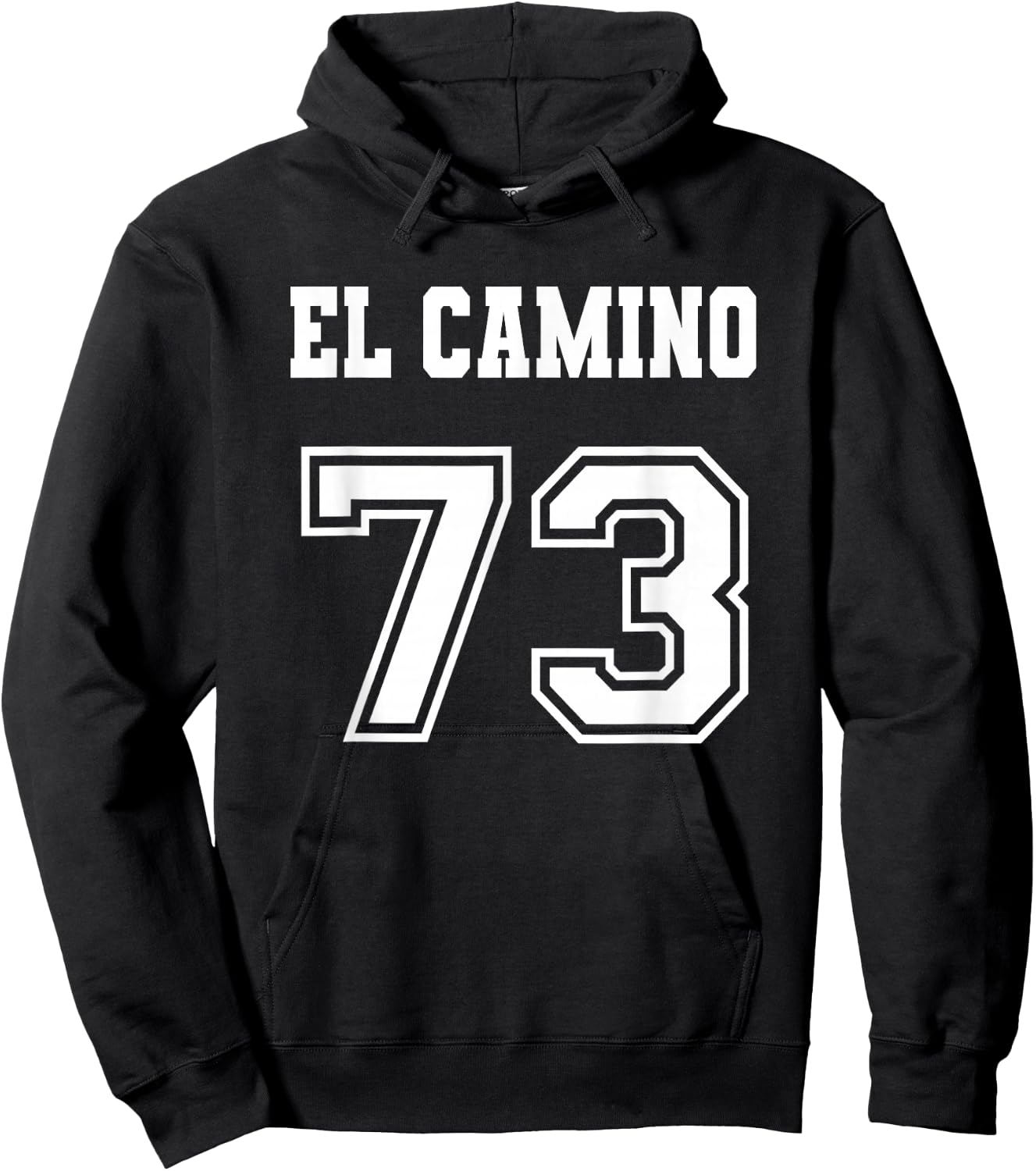 Jersey Style El Camino 73 1973 Old School Muscle Car Pickup Hoodie - Hoodie | Black