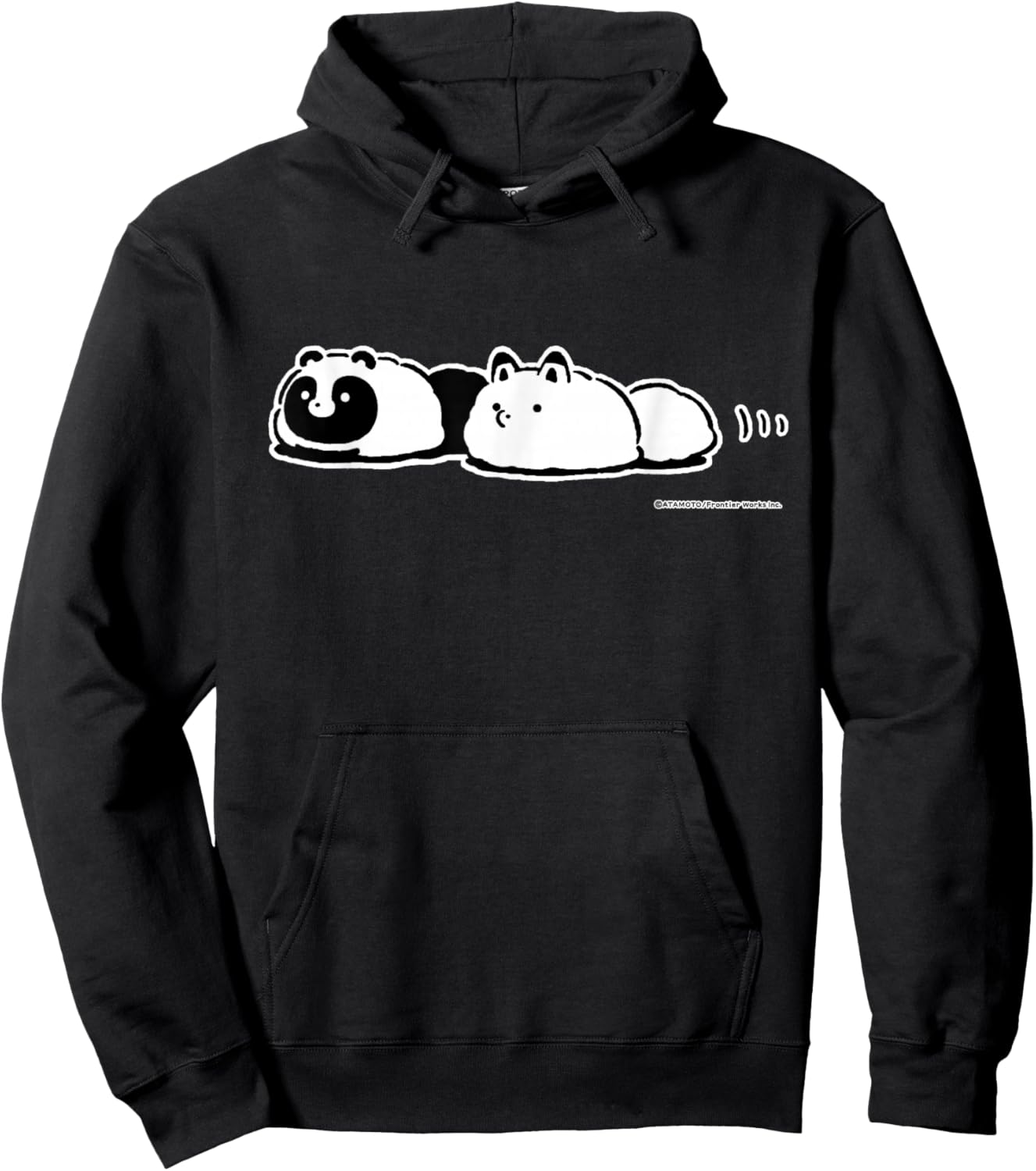 Tanuki to Kitsune (Raccoon dog & Fox) (Wriggling) Hoodie - Hoodie | Black