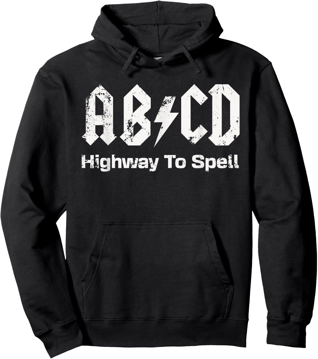 Boys Girls Teachers - Funny ABCD Highway To Spell Vintage Hoodie - Hoodie | Black