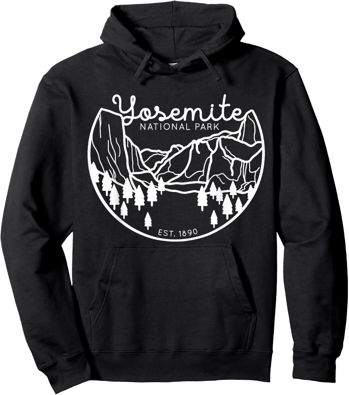 Yosemite National Park 1890 California Sierra Nevada Hoodie - Hoodie | Black