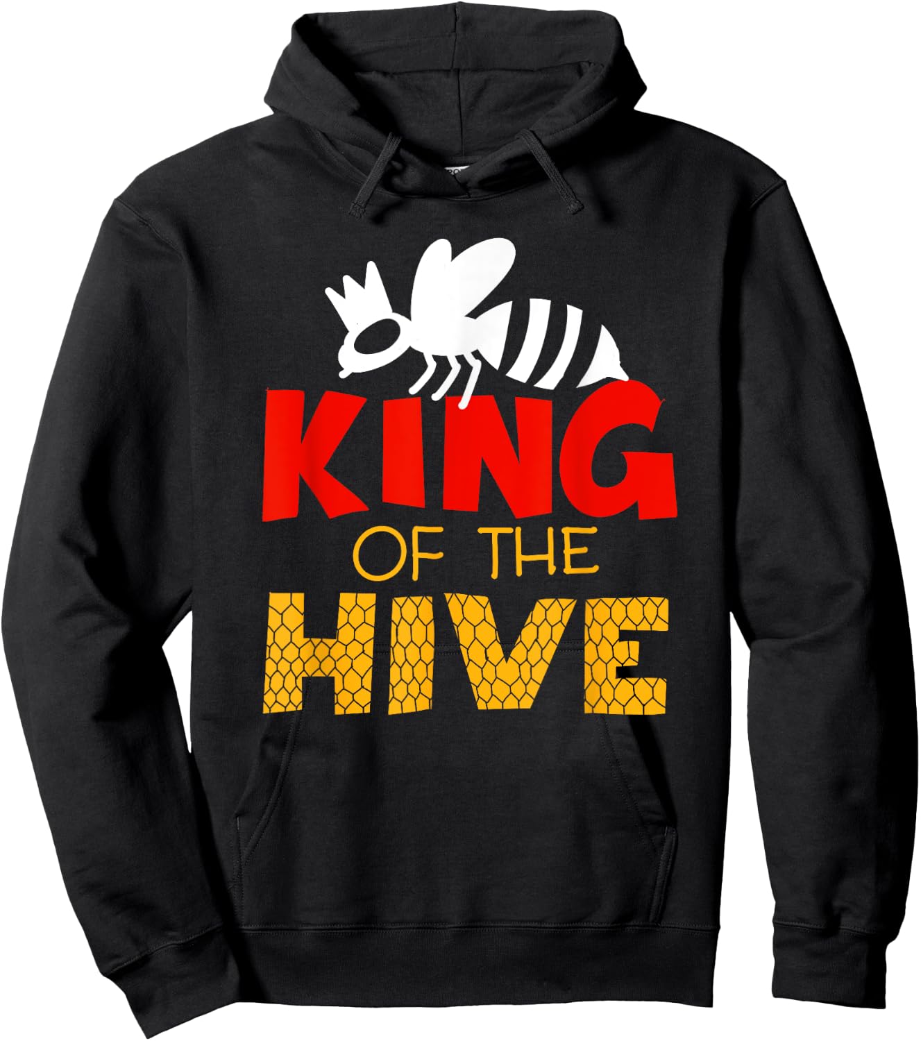 King Of The Hive | Cute Beekeeping Funny Men Bee Keeper Gift Hoodie - Hoodie | Black
