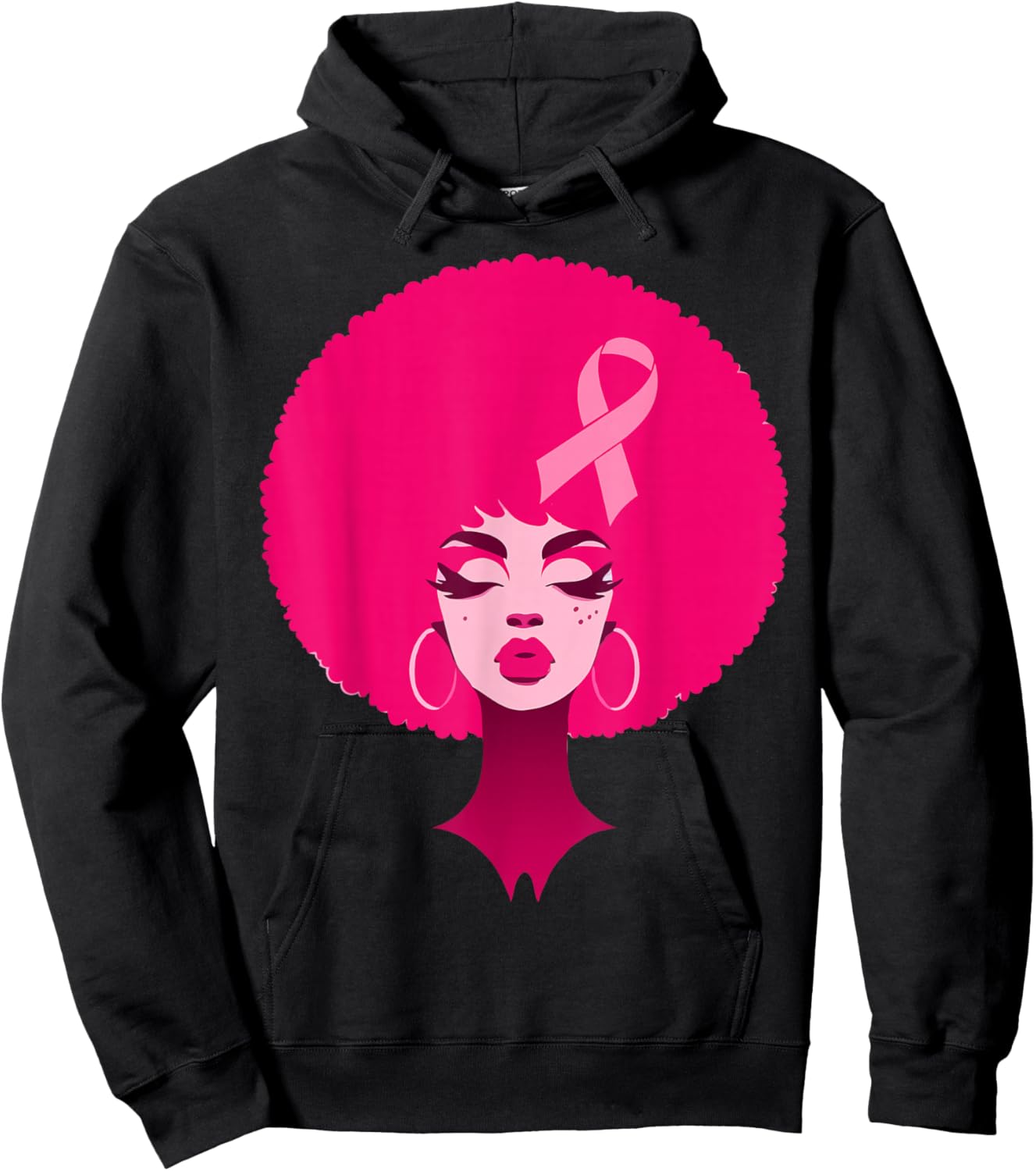 Breast Cancer Black African American Women Support Pink Hoodie - Hoodie | Black