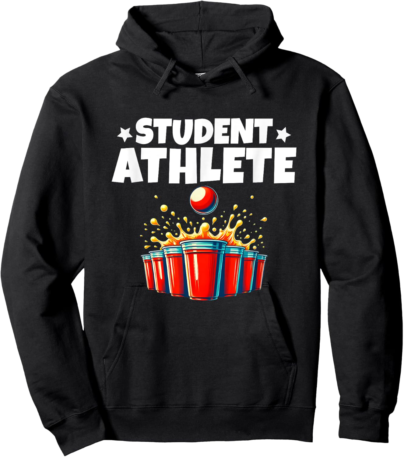 Drinking Party Beer Pong Student College Athlete Hoodie - Hoodie | Black