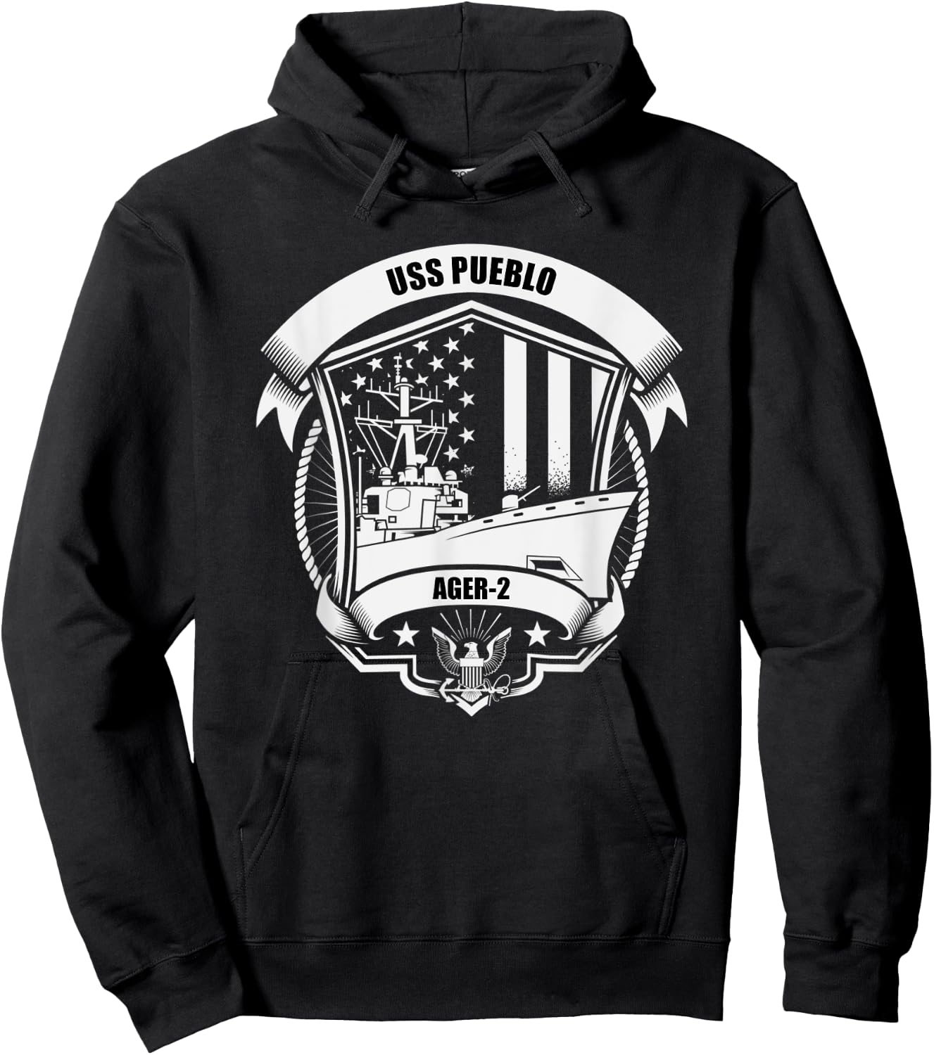 USS Pueblo AGER-2 Hoodie - Hoodie | Black