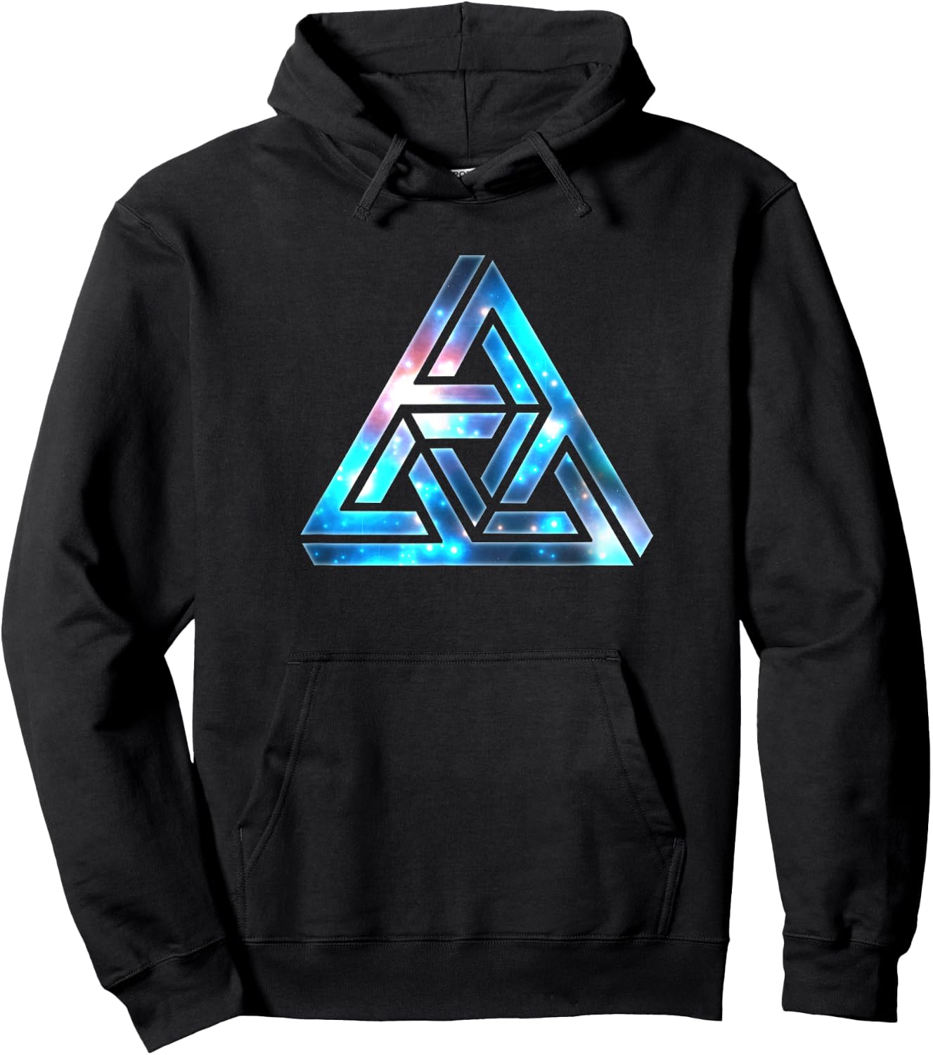 Impossible Triangle Optical Illusion Penrose Maths Hoodie - Hoodie | Black