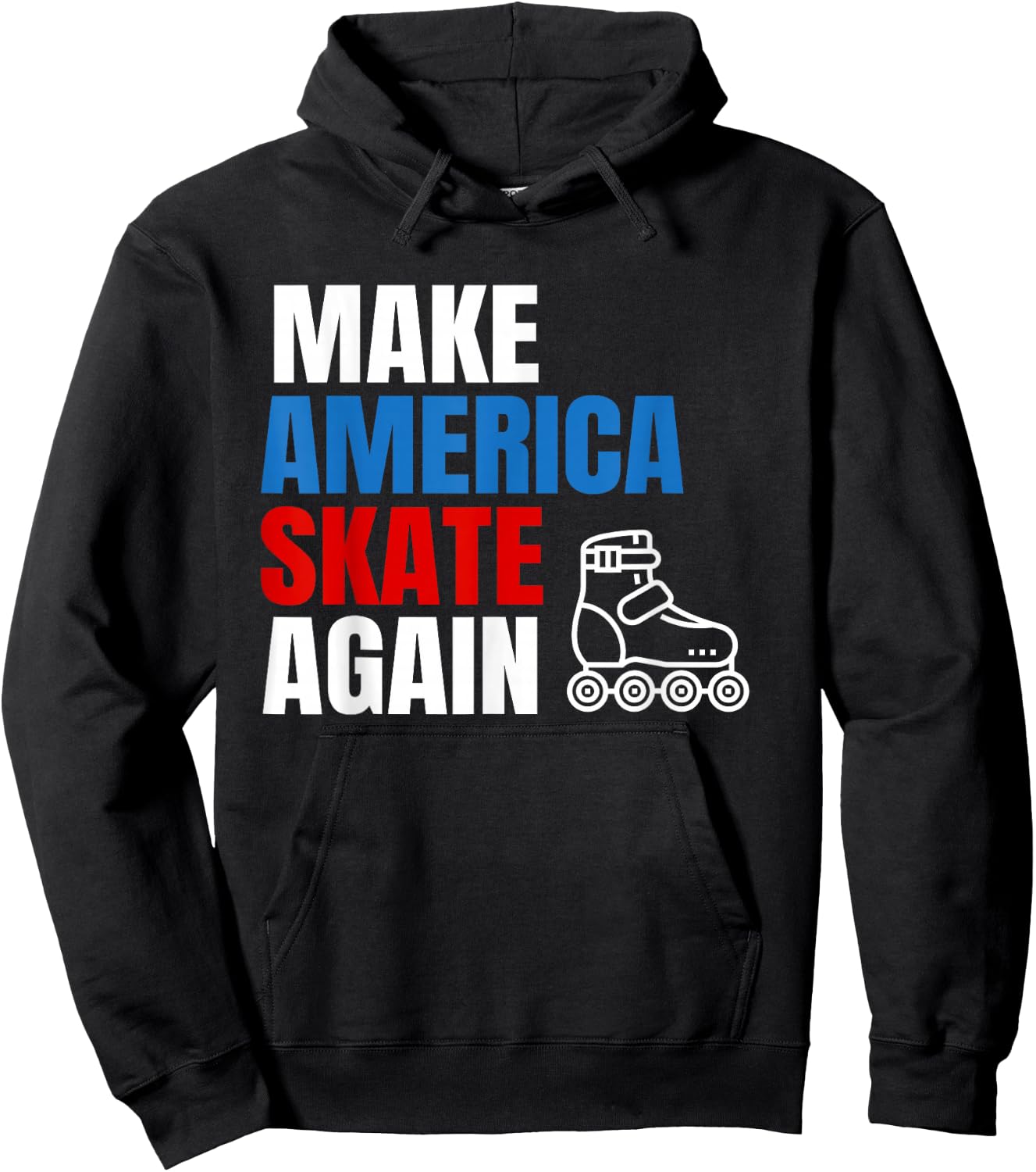 Make America Skate Again Roller blade Skating Hoodie - Hoodie | Black