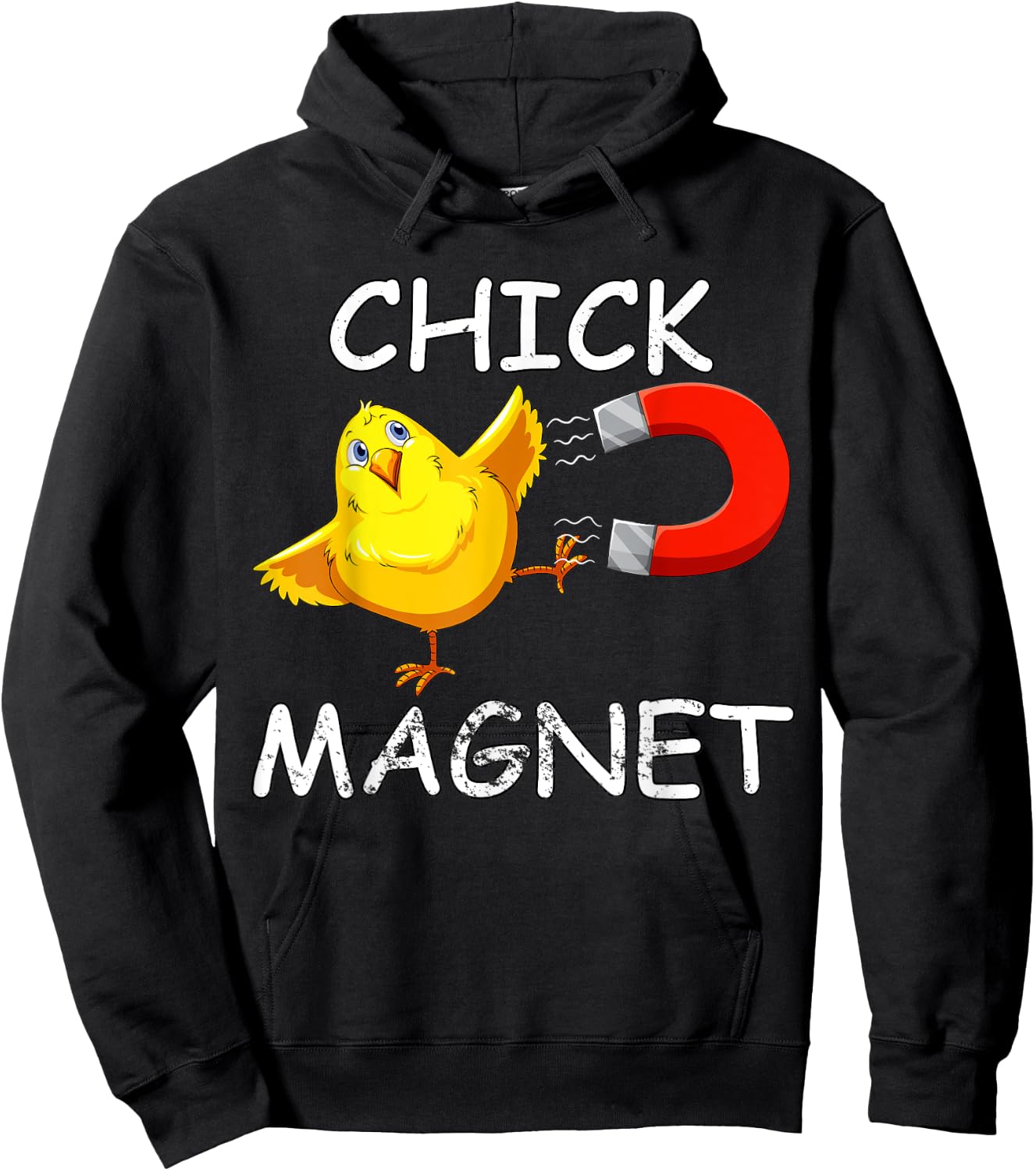 Chick Magnet Funny Easter Cute Baby Chicken Lover Kids Boys Hoodie - Hoodie | Black