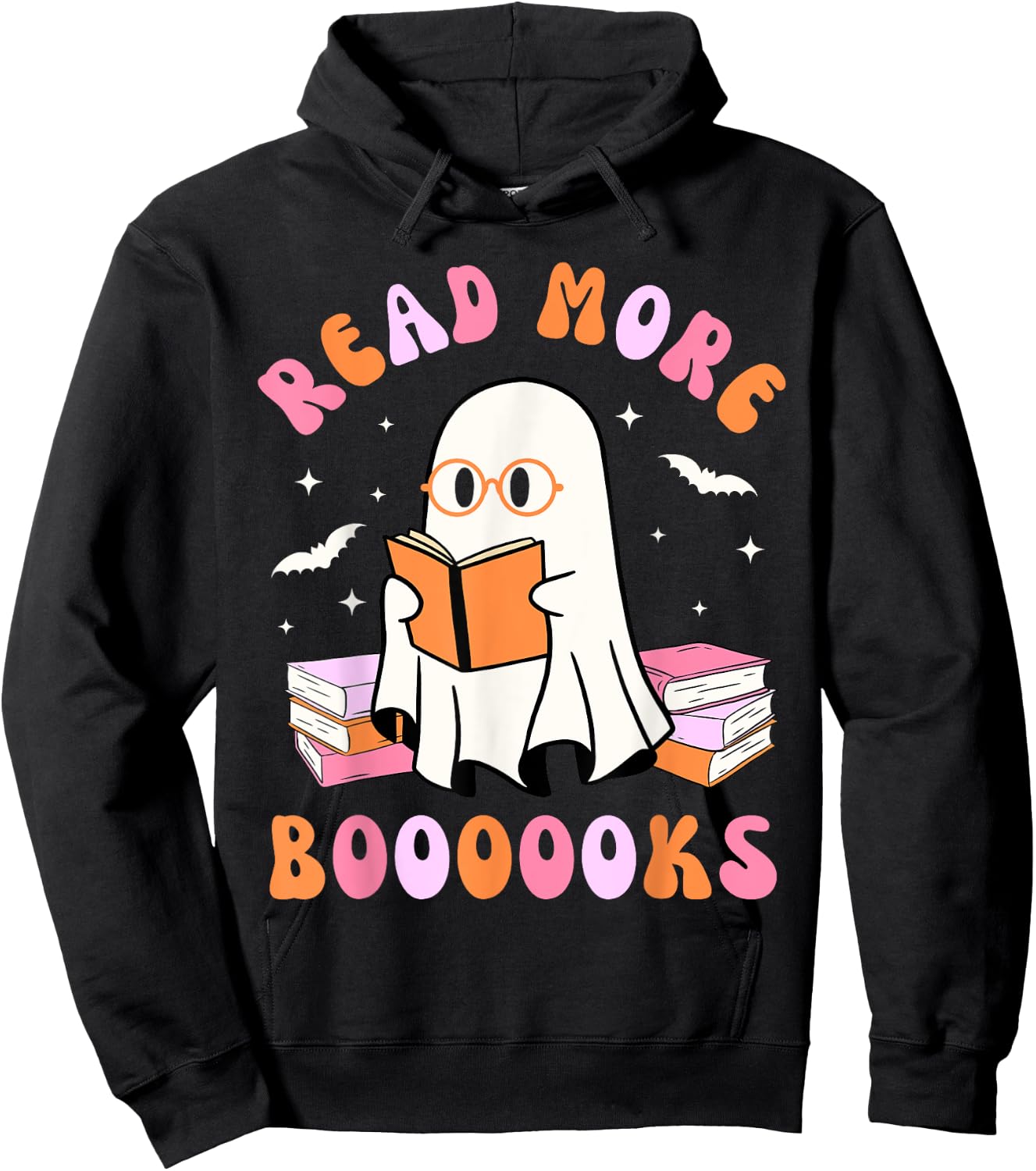Read More Books Halloween Groovy Reading Kids Hoodie - Hoodie | Black