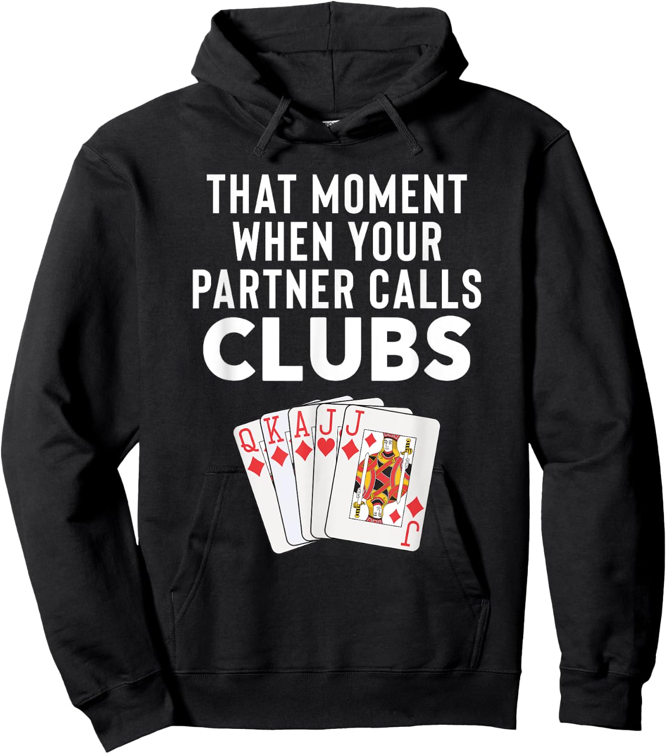 Funny Euchre Gift Partner Hoodie - Hoodie | Black