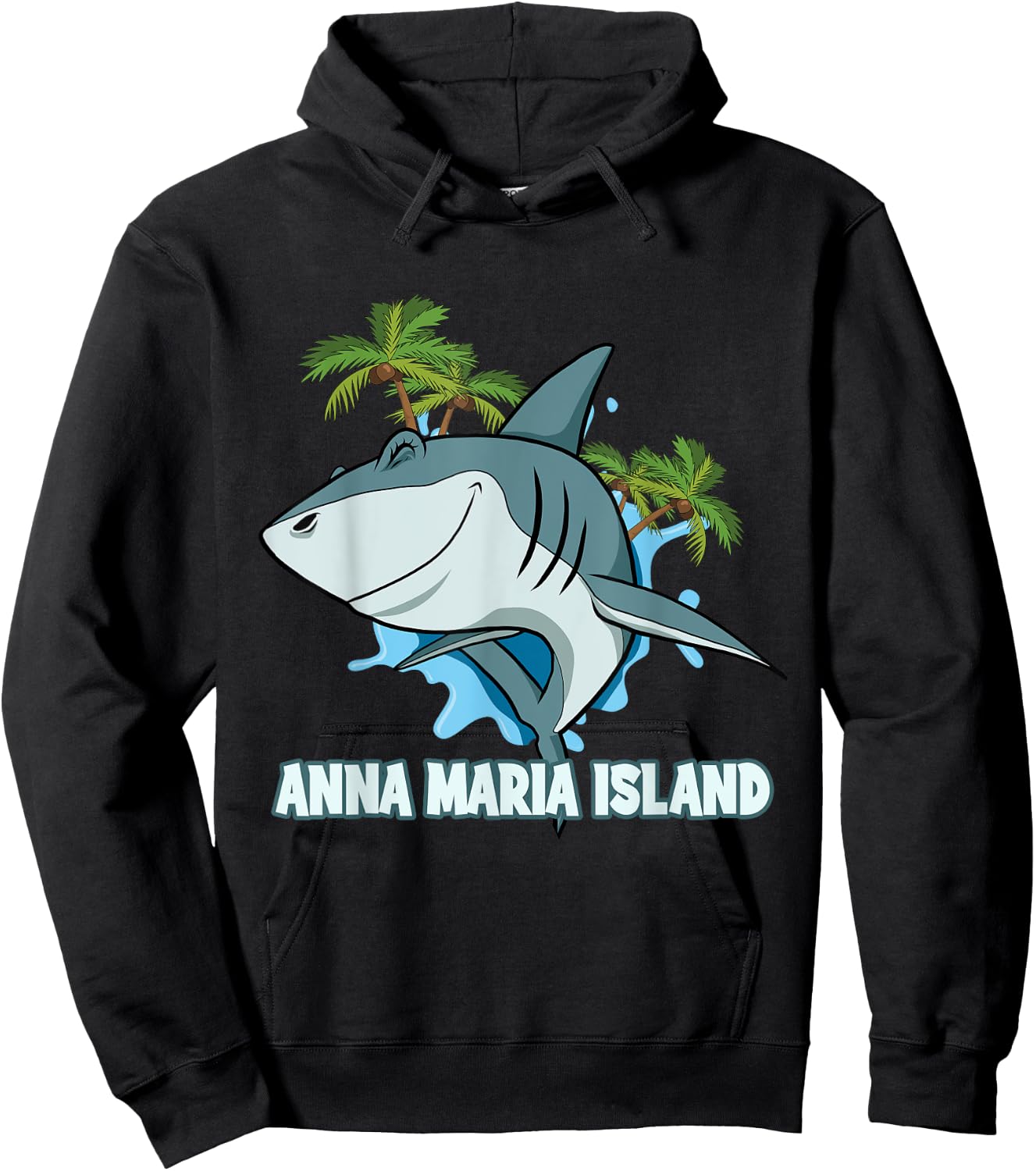 Anna Maria Island USA Shark Souvenir Hoodie - Hoodie | Black