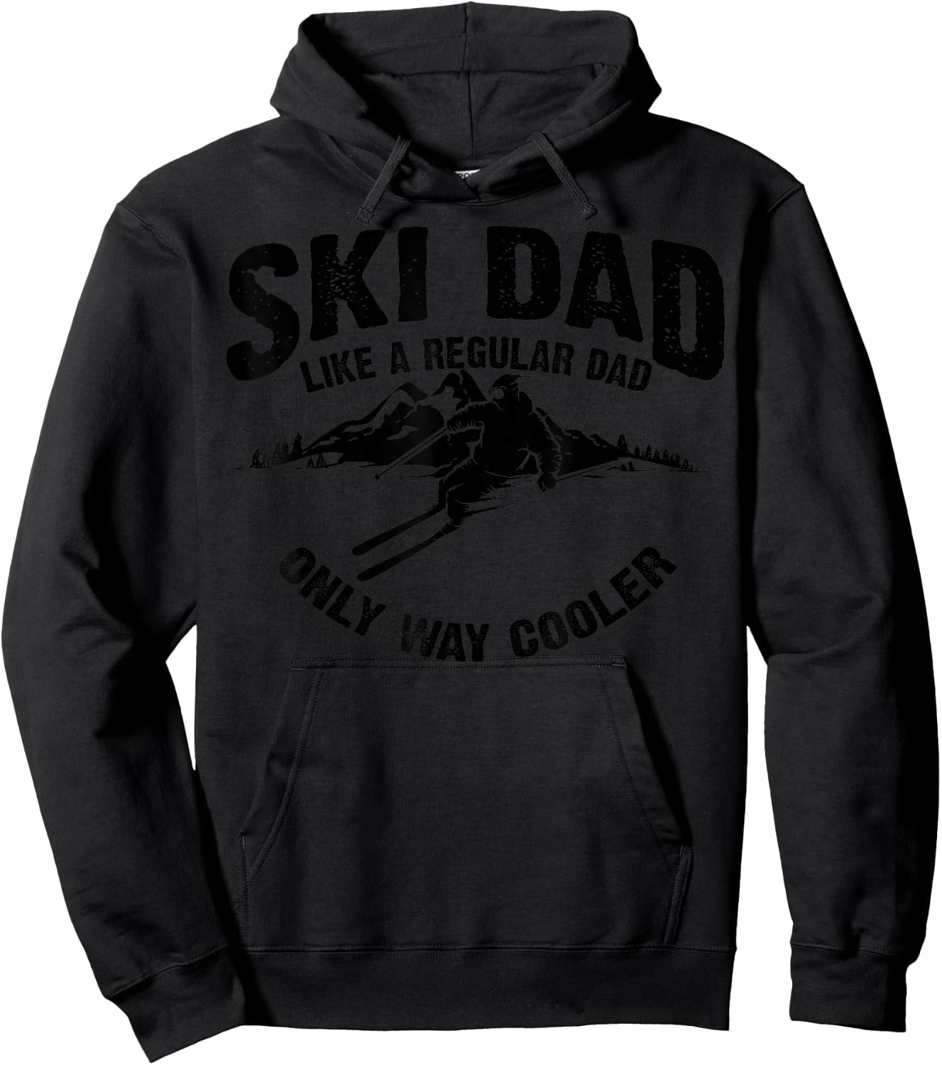 Funny Ski Dad Gift Skiers | Cute Skiing Lovers Father's Day Hoodie - Hoodie | Black