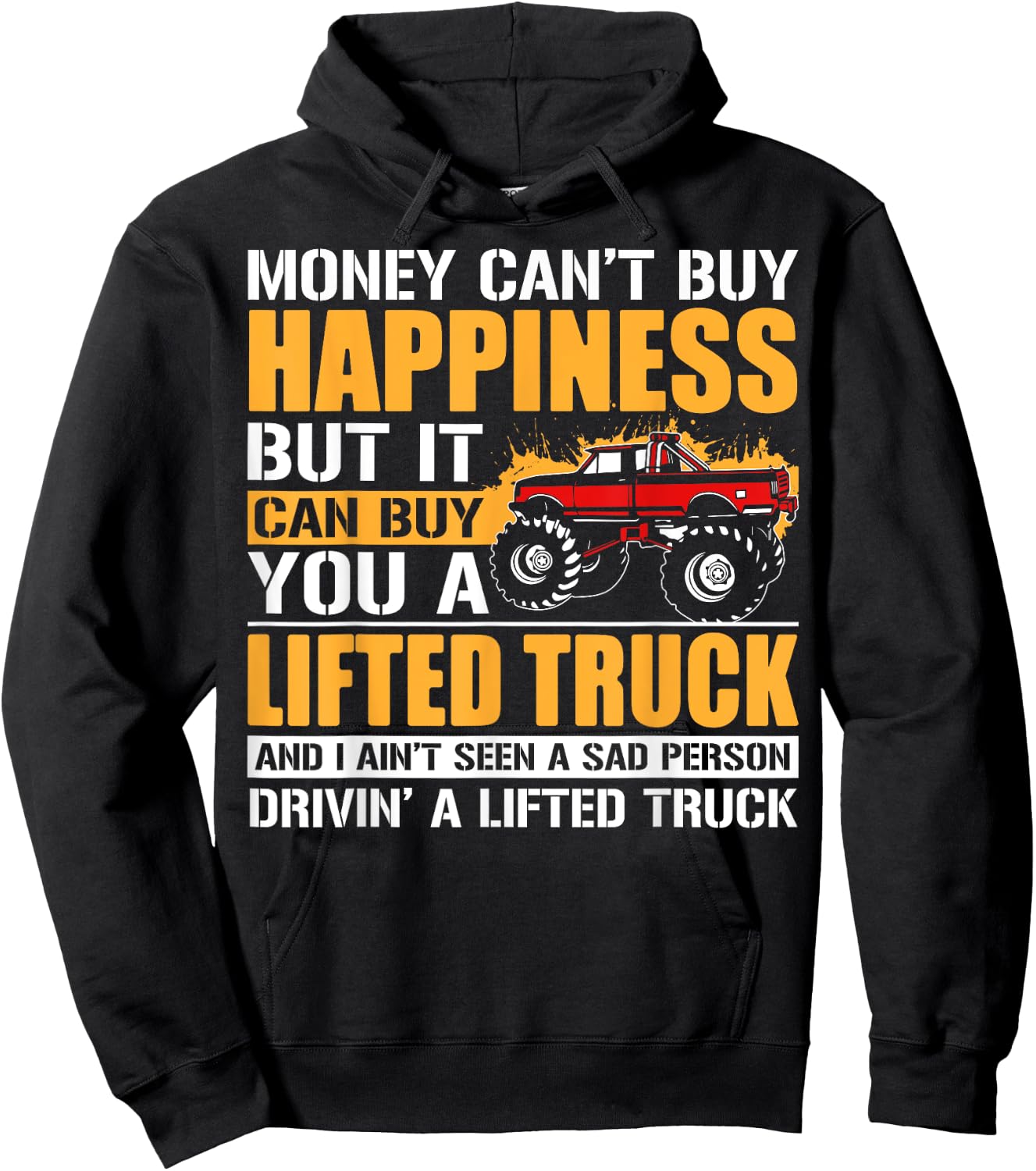 Funny Lifted Truck Driver Men Truck Owner Father Dad Hoodie - Hoodie | Black