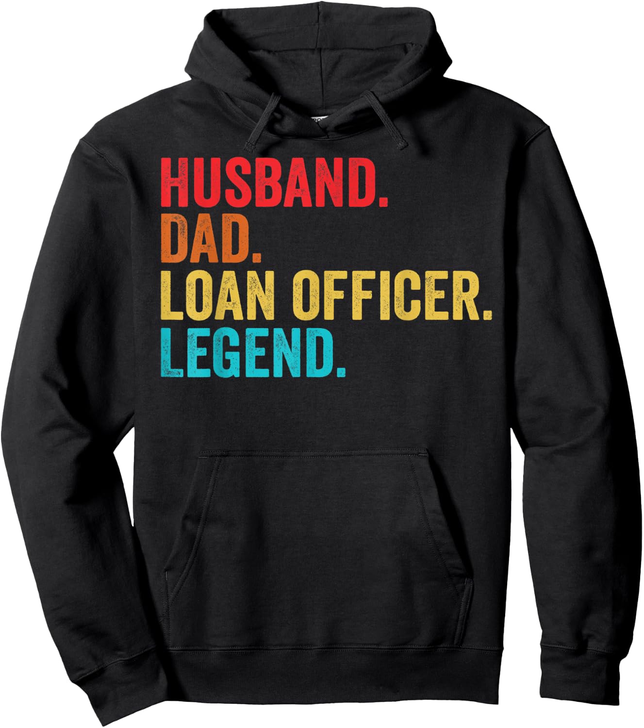 Retro Husband Dad Loan Officer Legend Father Dad Gifts Hoodie - Hoodie | Black