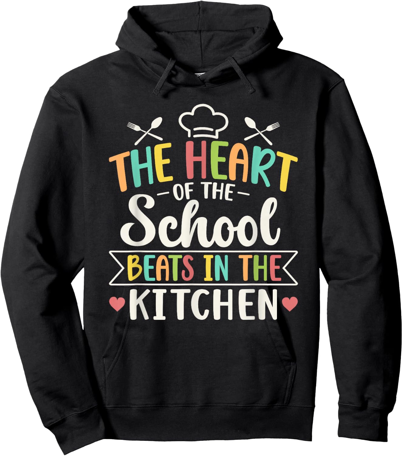 The Heart of School Beats in The Kitchen Cafeteria Hoodie - Hoodie | Black