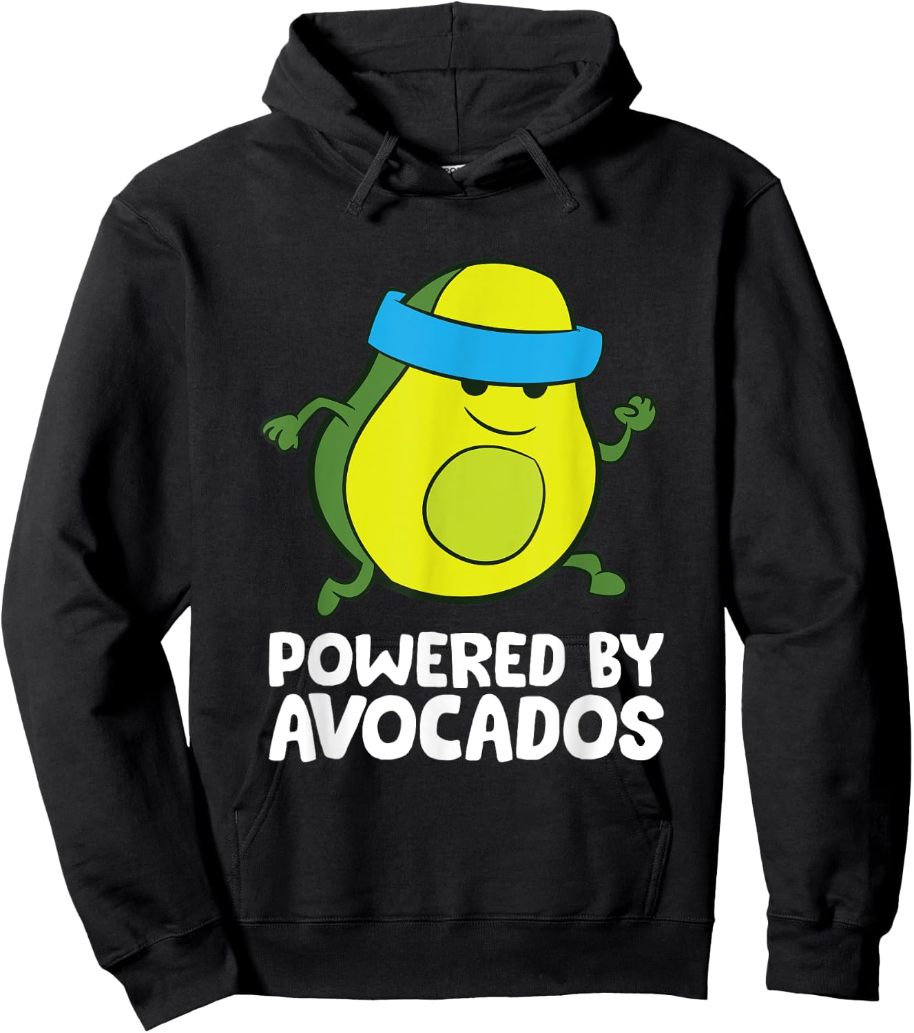 Avocado Marathon Running Avocado Powered By Avocados Hoodie - Hoodie | Black
