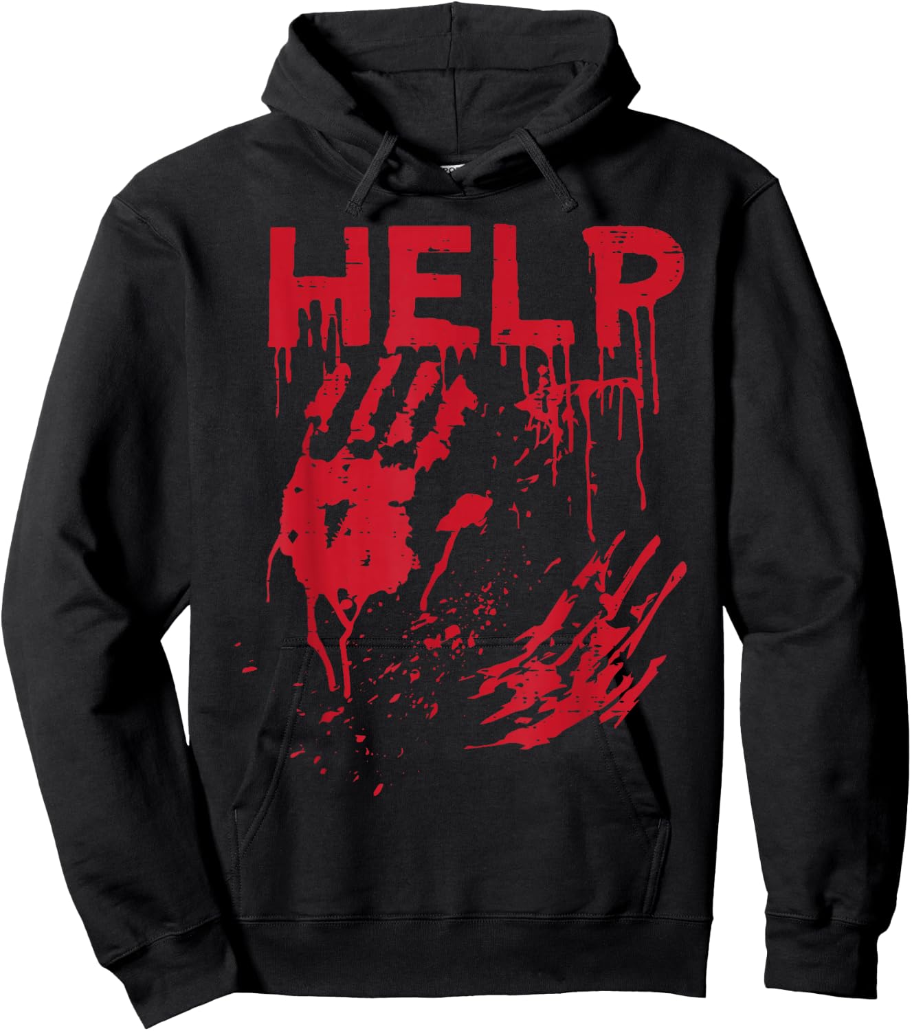 Halloween Help Blood Hands Funny Zombie Costume Men Women Hoodie - Hoodie | Black