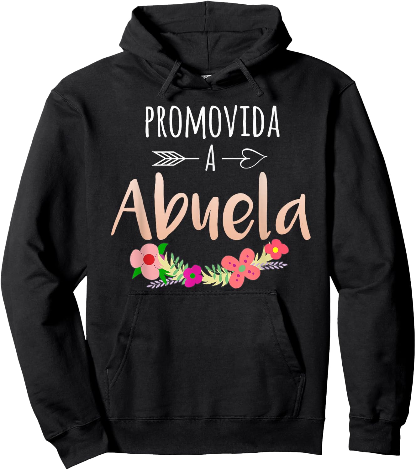 Promovida A Abuela Spanish Pregnancy Announcement Grandma Hoodie - Hoodie | Black