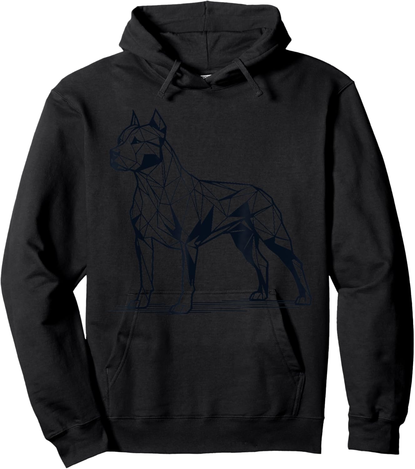 Geometric Line Art American Pit Bull Terrier Pittie APBT Hoodie - Hoodie | Black