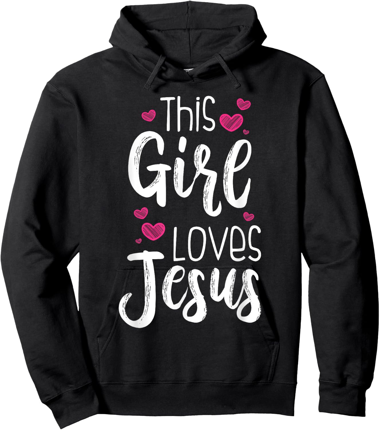This Girl Loves Jesus Gift Christian Teen Kid Cool Women Hoodie - Hoodie | Black
