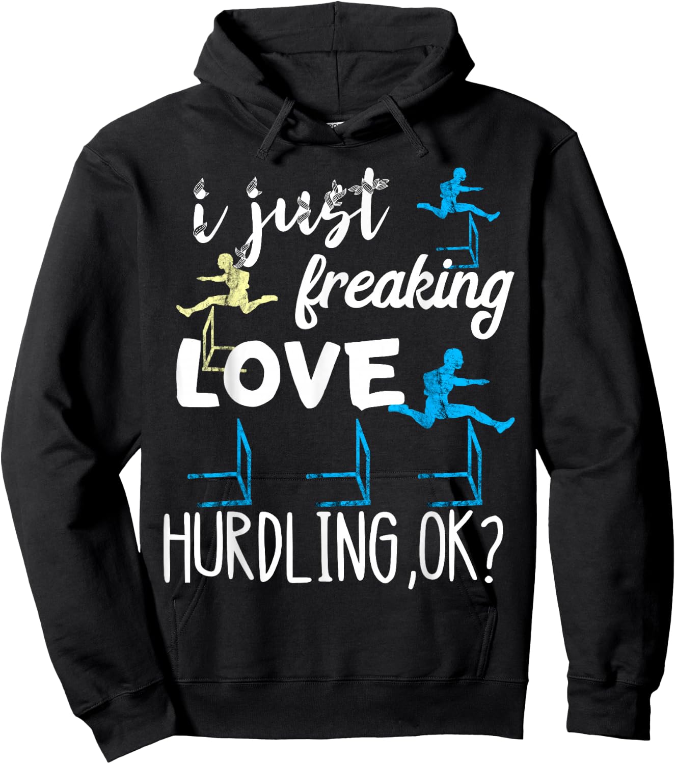 Hurdles Running Light Tathlet Hurdles Hurdles Athletes Hoodie - Hoodie | Black