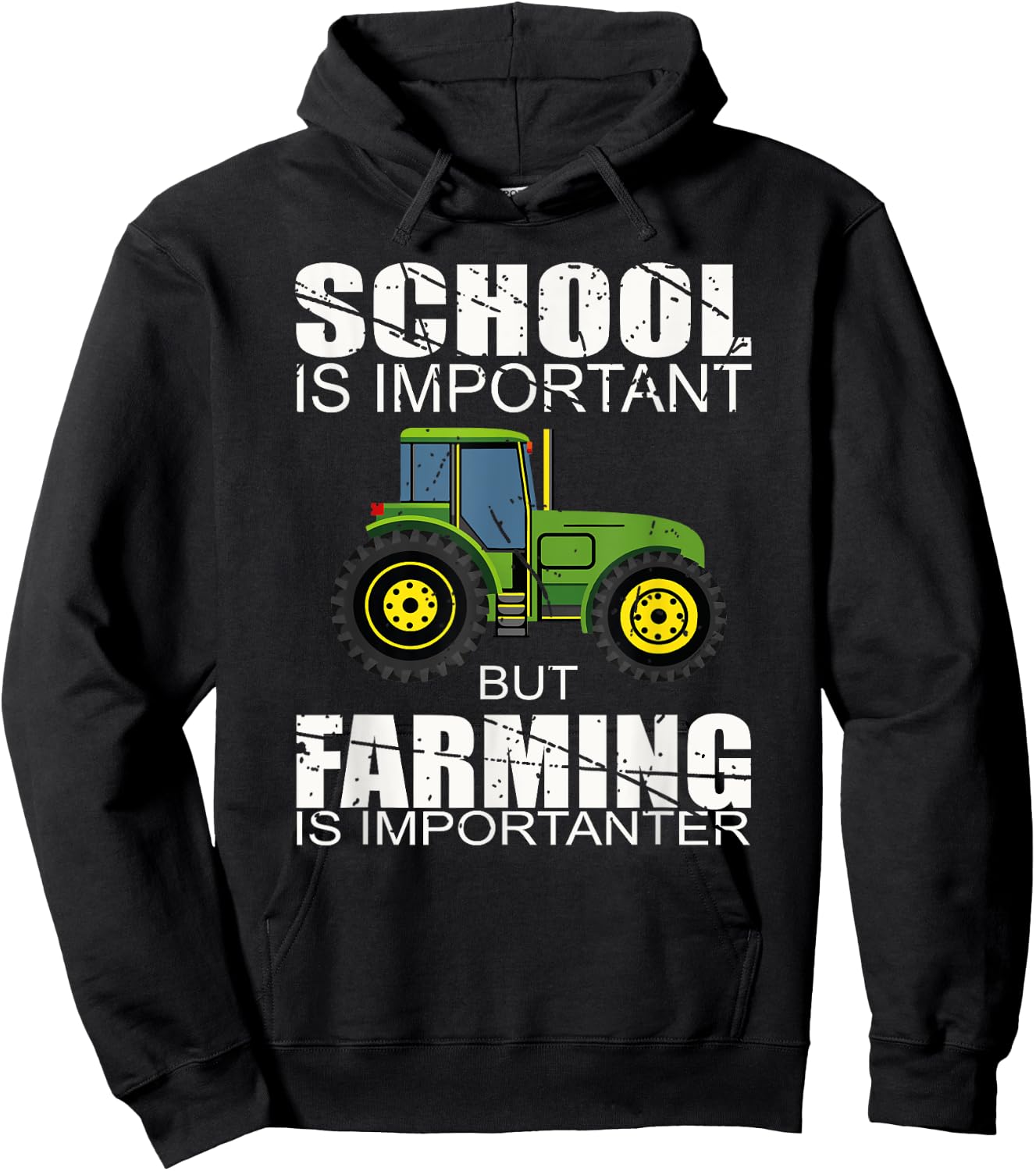 School Is Important But Farming Is Importanter Hoodie - Hoodie | Black