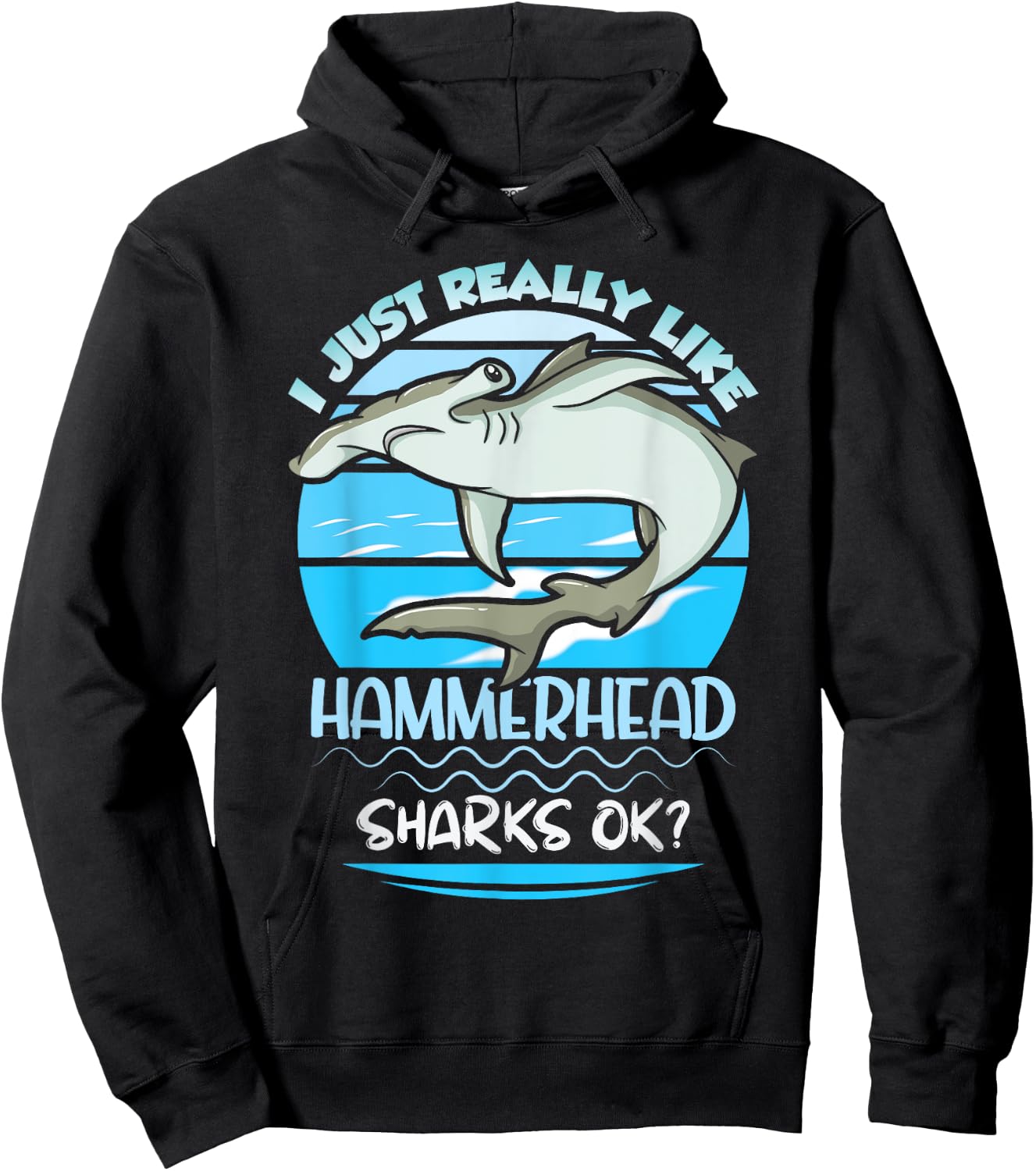 Hammerhead Shark Kids Hoodie - Hoodie | Black