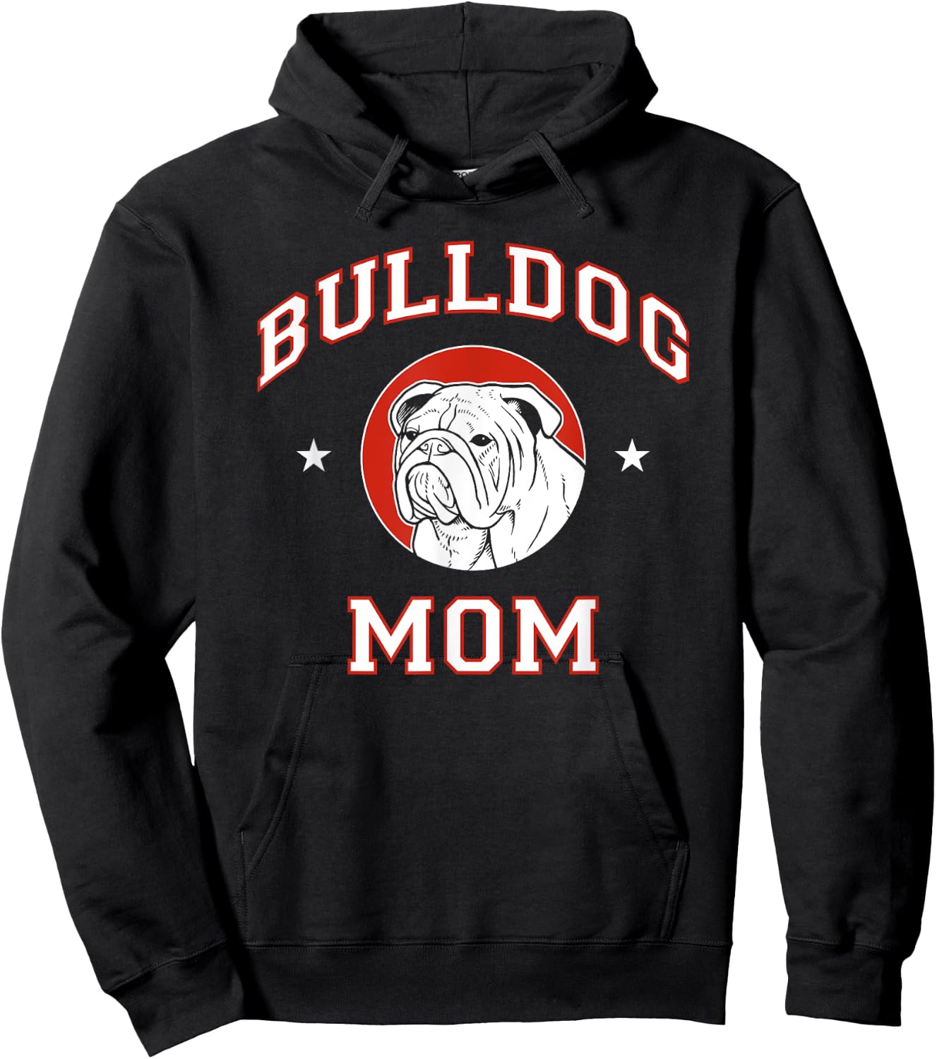 Bulldog Mom Dog Mother Women Girls Kids Hoodie - Hoodie | Black