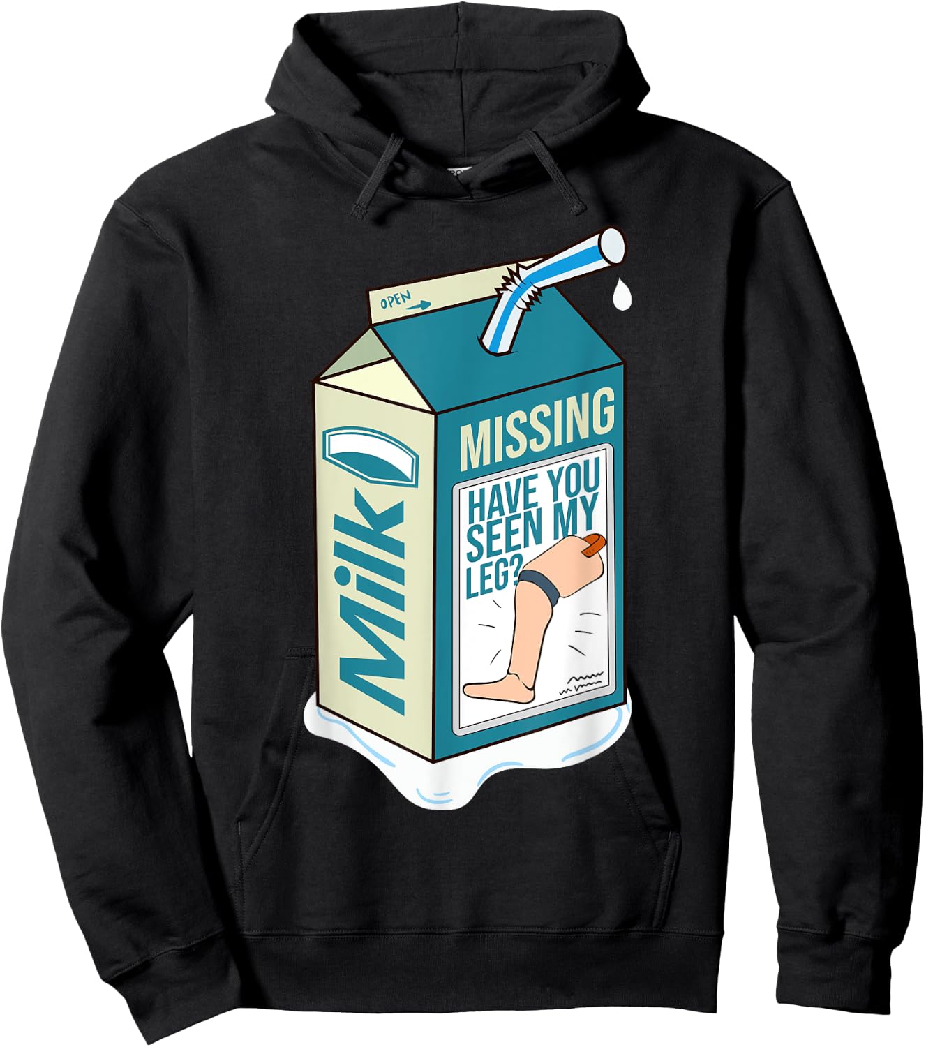 Amputee funny shirt Gift humor quote prosthetic joke Hoodie - Hoodie | Black
