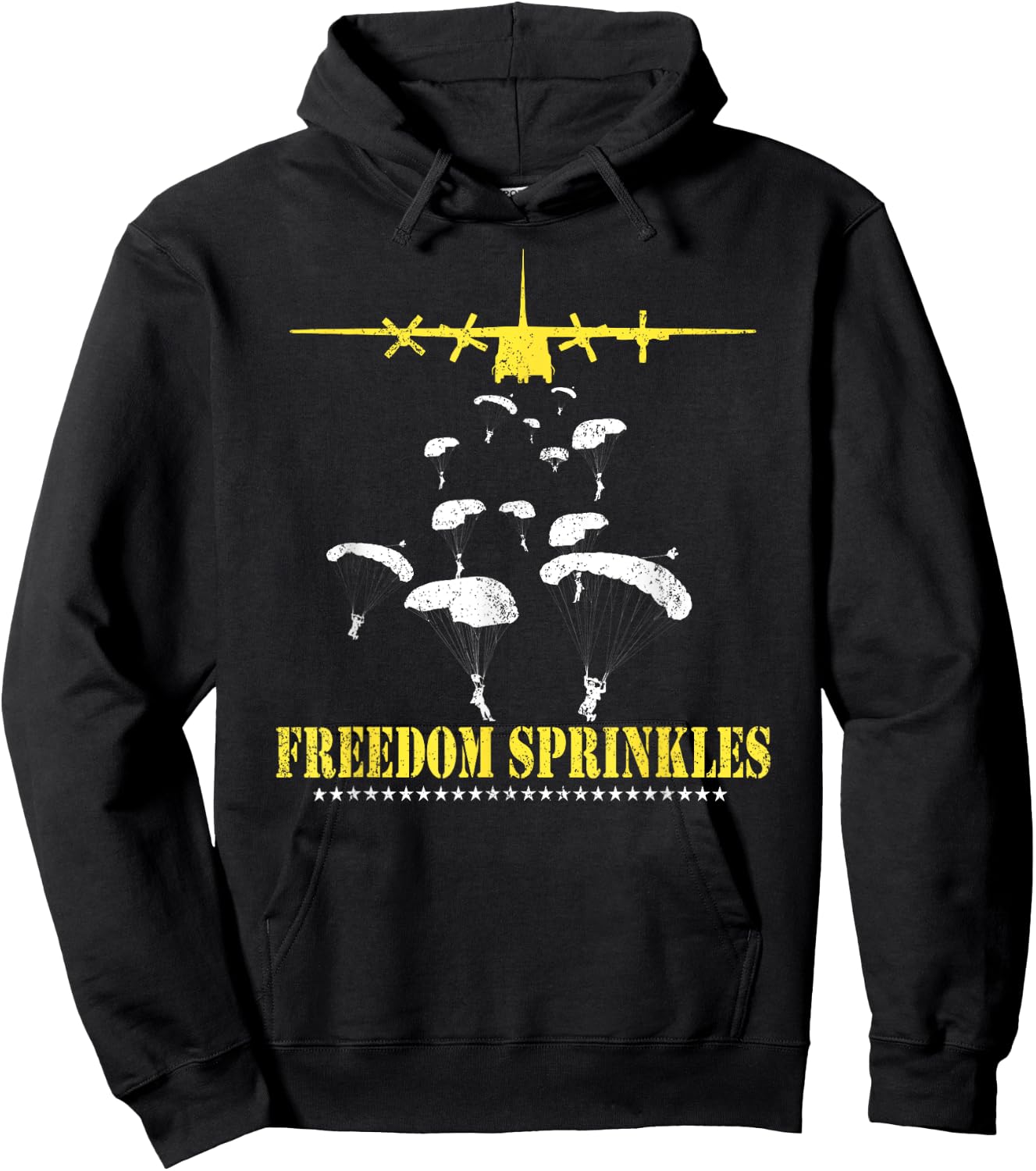 Army Paratrooper Freedom Sprinkles 82nd 101st Airborne Hoodie - Hoodie | Black