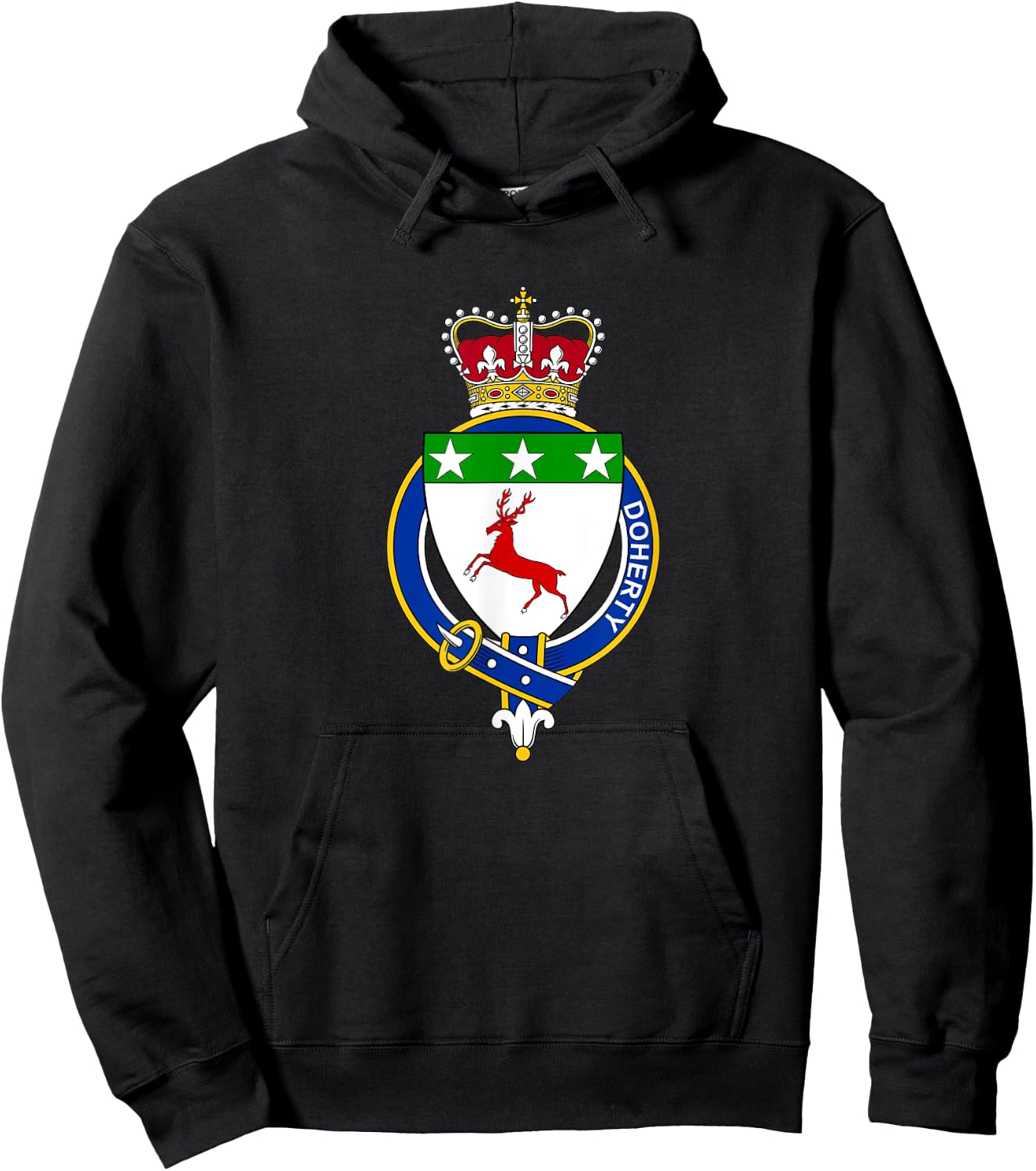 Doherty Coat of Arms - Family Crest Hoodie - Hoodie | Black