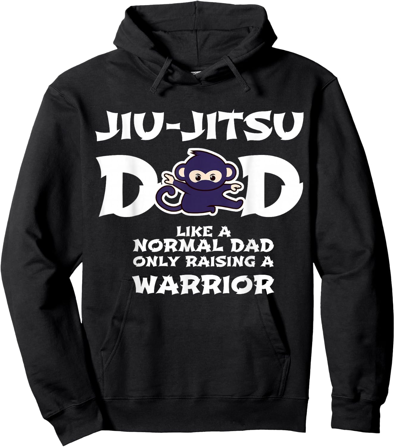 Jiu jitsu Dad Raising a Warrior Funny Fathers Day Jiu-jitsu Hoodie - Hoodie | Black
