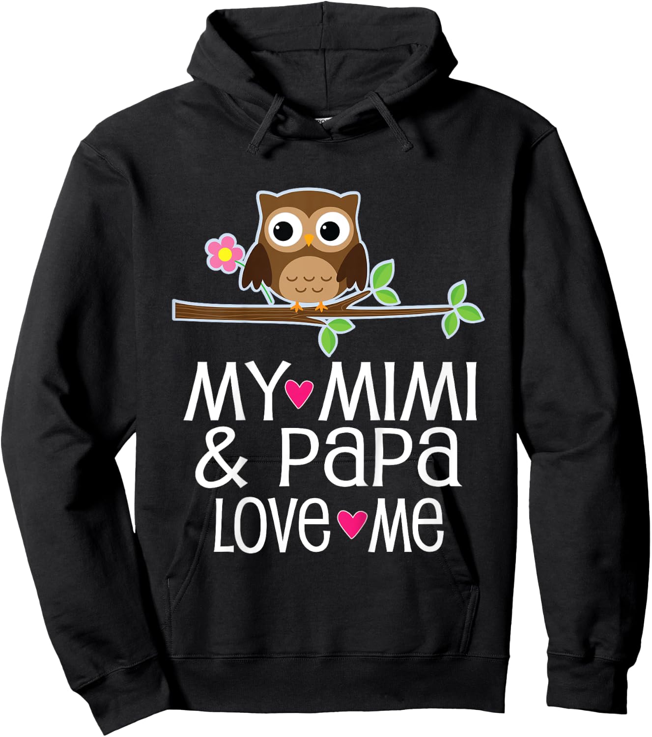 My Mimi and Papa Love Me Granddaughter Hoodie - Hoodie | Black