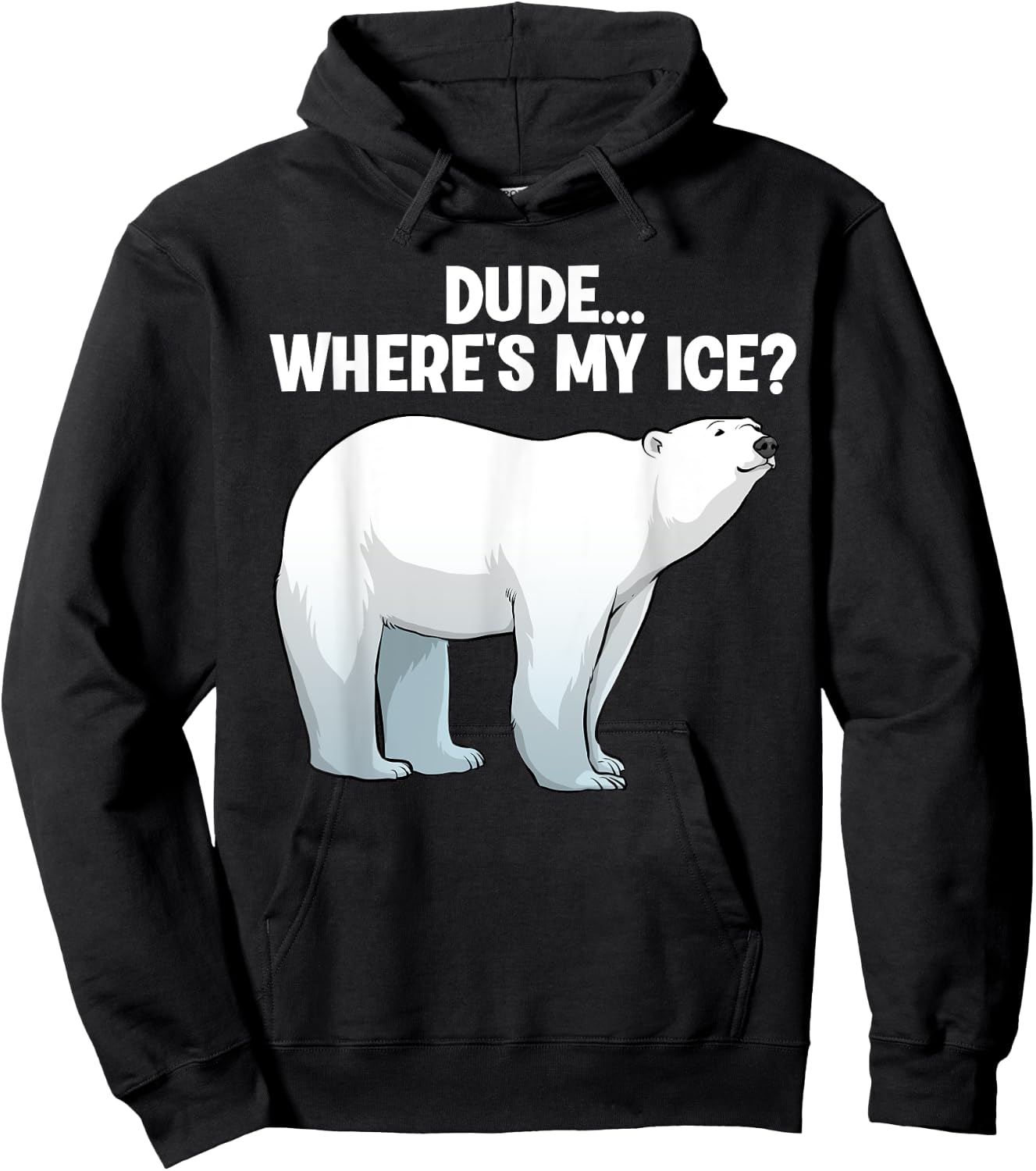 Funny Polar Bear Design Women Kids Polar Bear Lovers Hoodie - Hoodie | Black