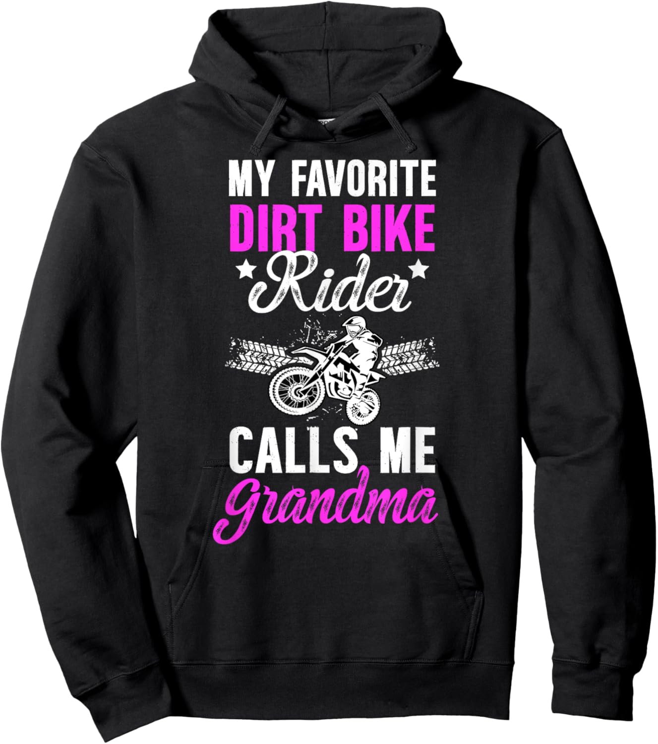 Proud Dirt Bike Grandma Of A Dirt Biker Grandmother Hoodie - Hoodie | Black