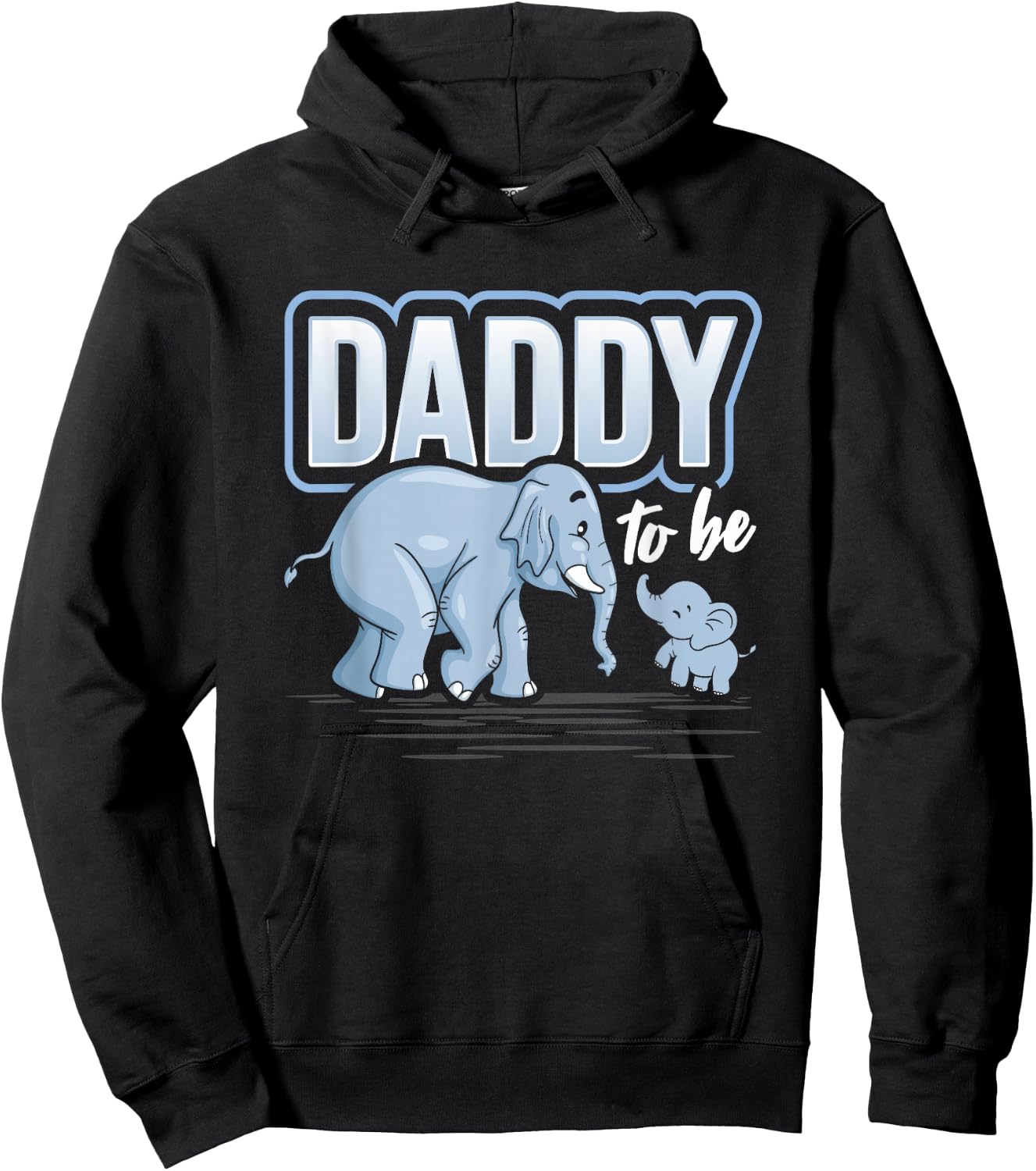 Daddy To Be Elephant Baby Shower Pregnancy Gift Soon To Be Hoodie - Hoodie | Black