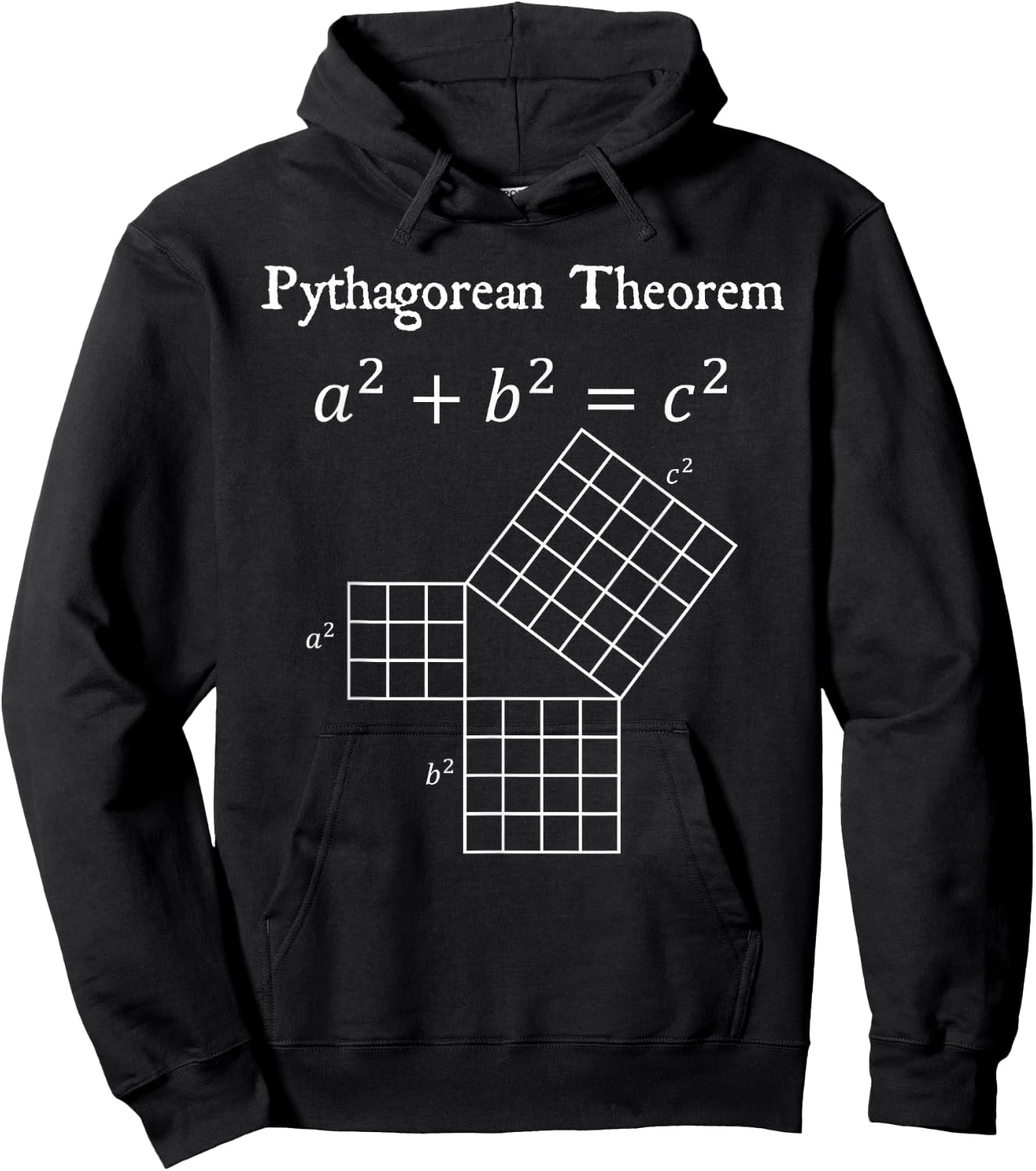 Nerdy Pythagorean Theorem Triangles Math Teacher Geek Gift Hoodie - Hoodie | Black