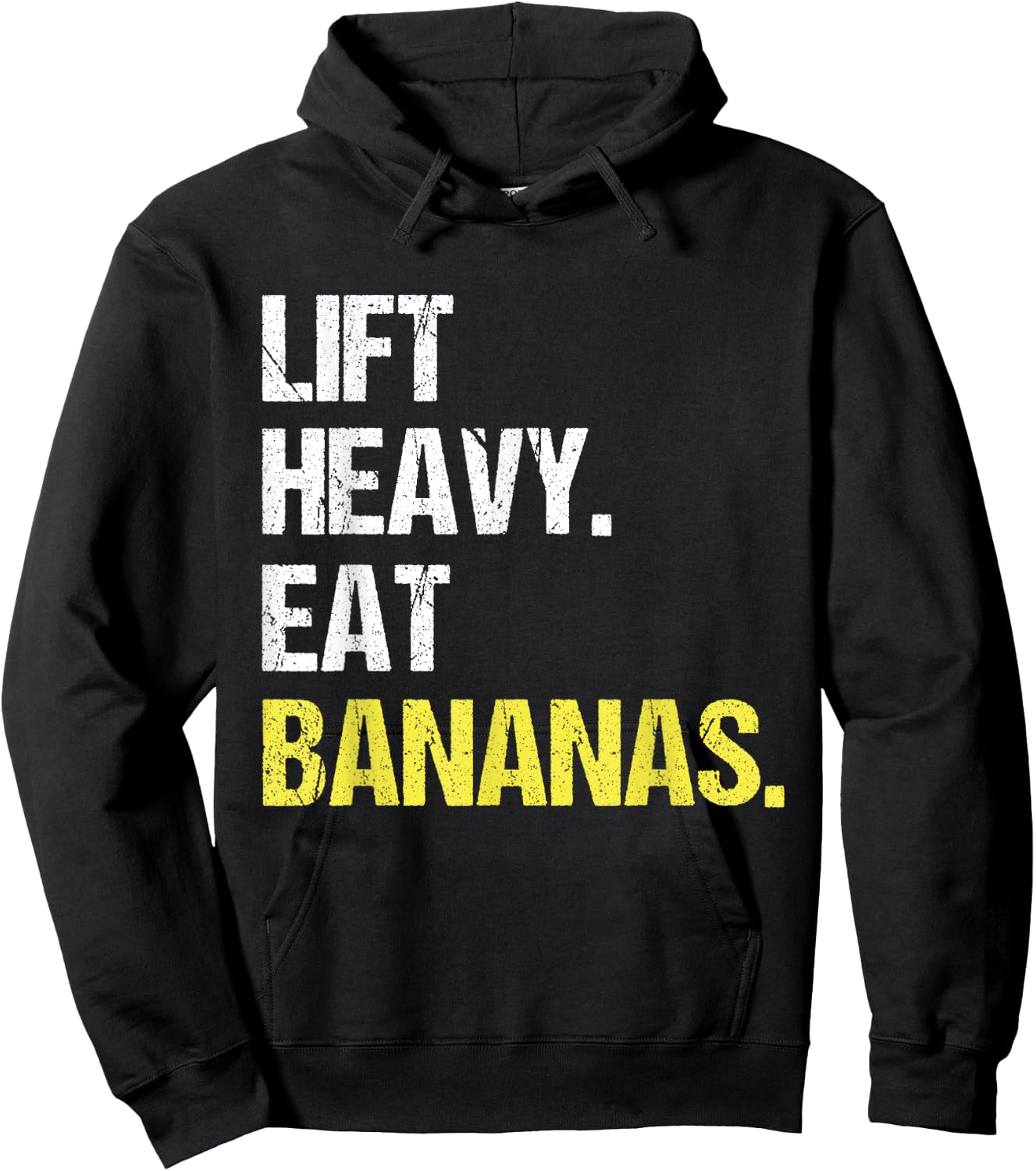 Lift Heavy Eat Bananas Gym Workout Weight Lifting Banana Hoodie - Hoodie | Black