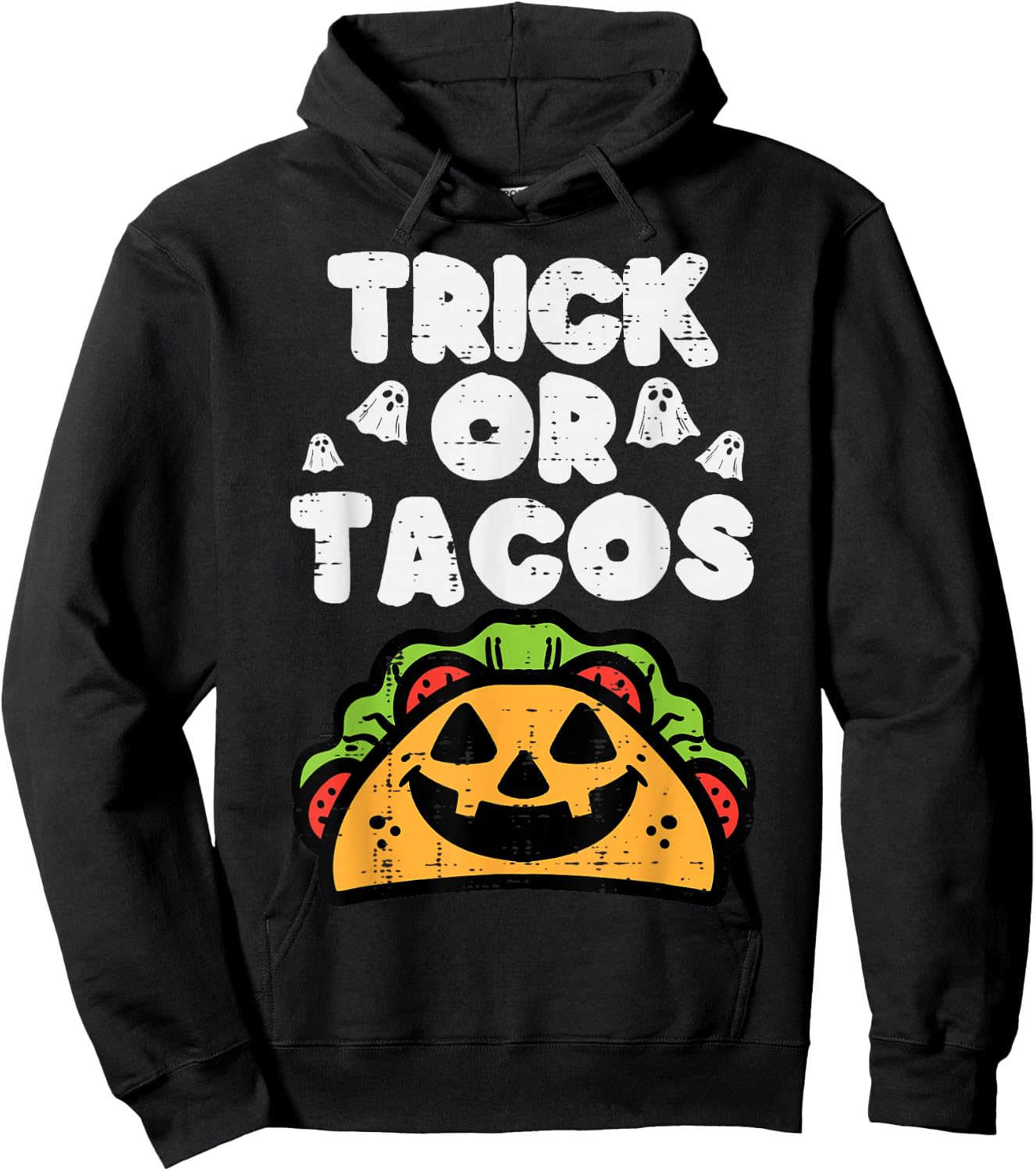 Halloween Trick Or Tacos Mexican Food Costume Men Women Kids Hoodie - Hoodie | Black