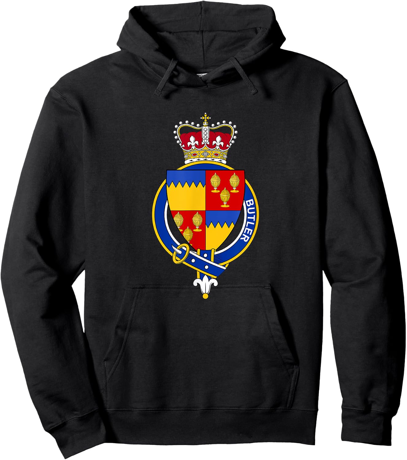 Butler Coat of Arms - Family Crest Hoodie - Hoodie | Black