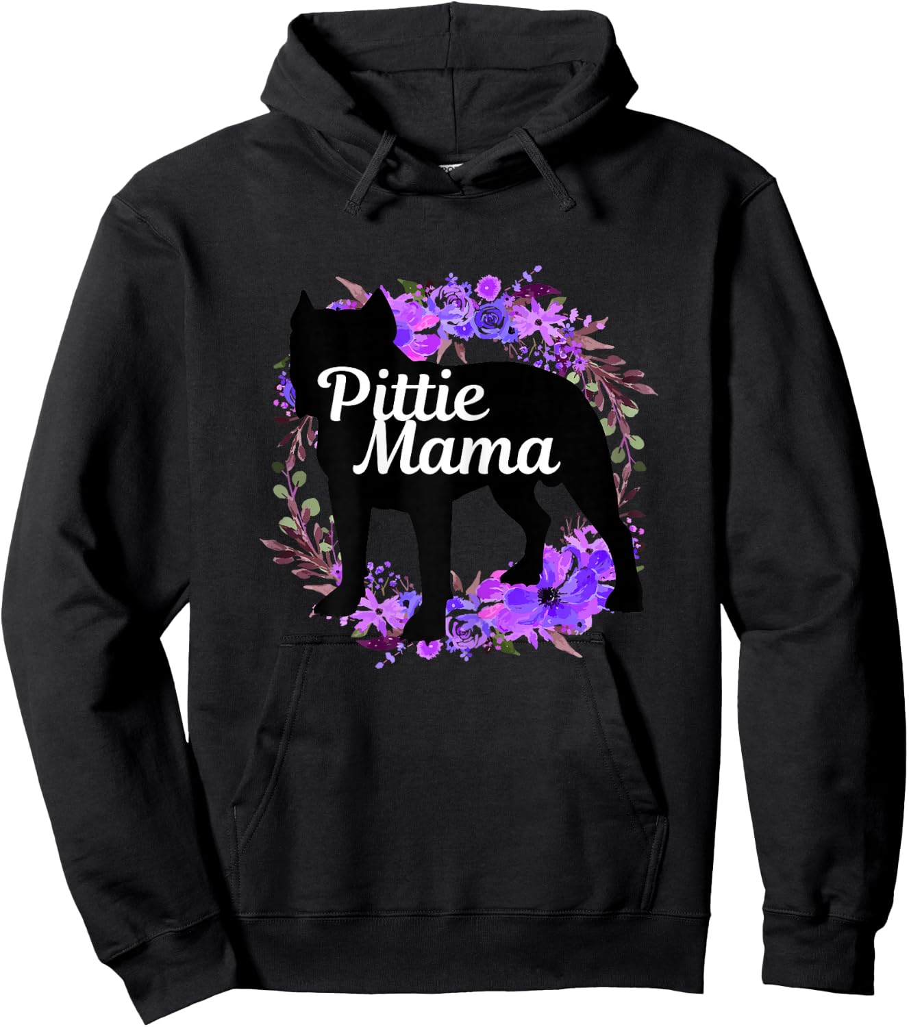 Pitbull Mom Pittie Mama Dog Lover Funny Mother's Day Gift Hoodie - Hoodie | Black