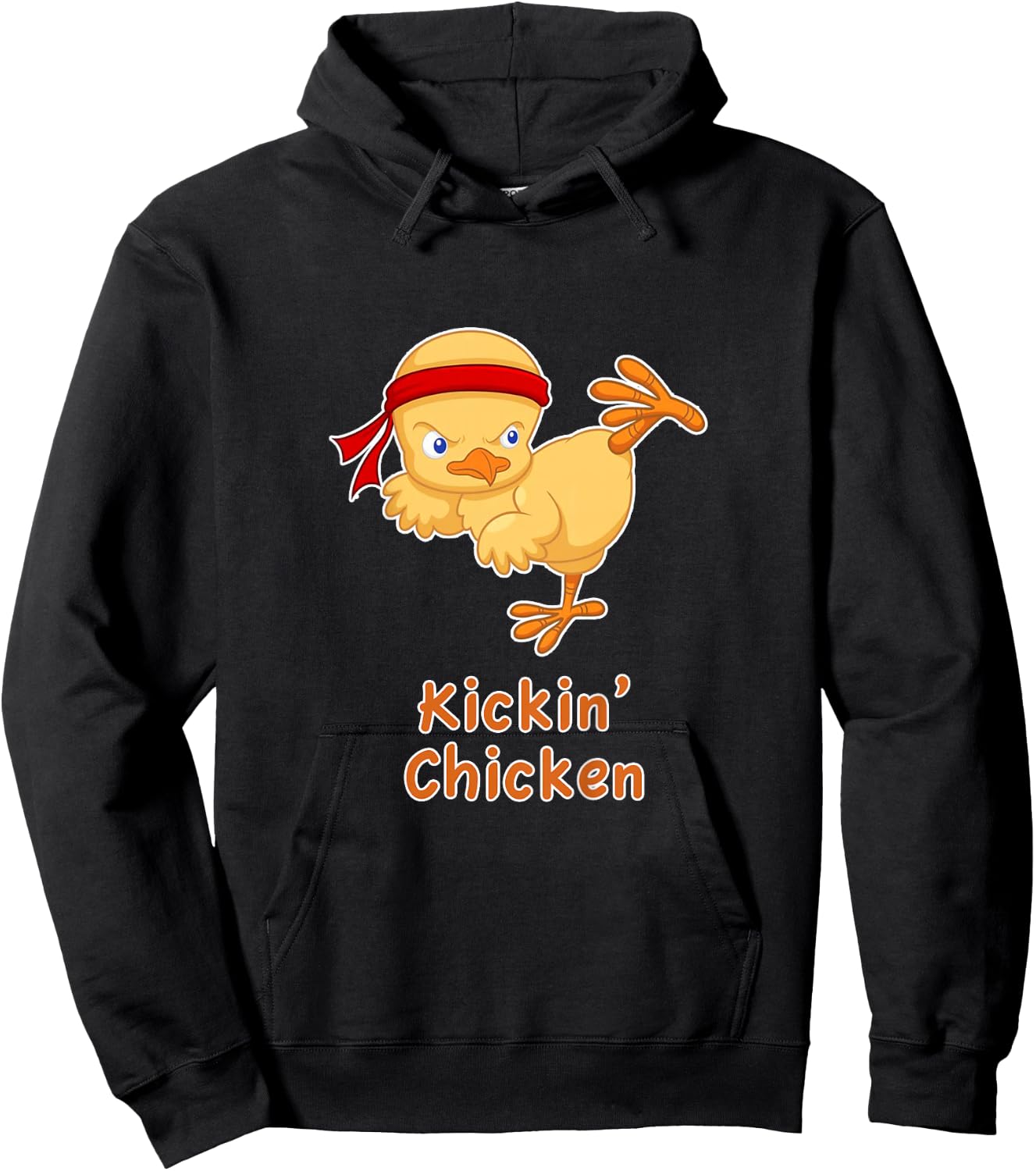 Funny Kids Karate Gift Youth Karate Kickin' Chicken Hoodie - Hoodie | Black