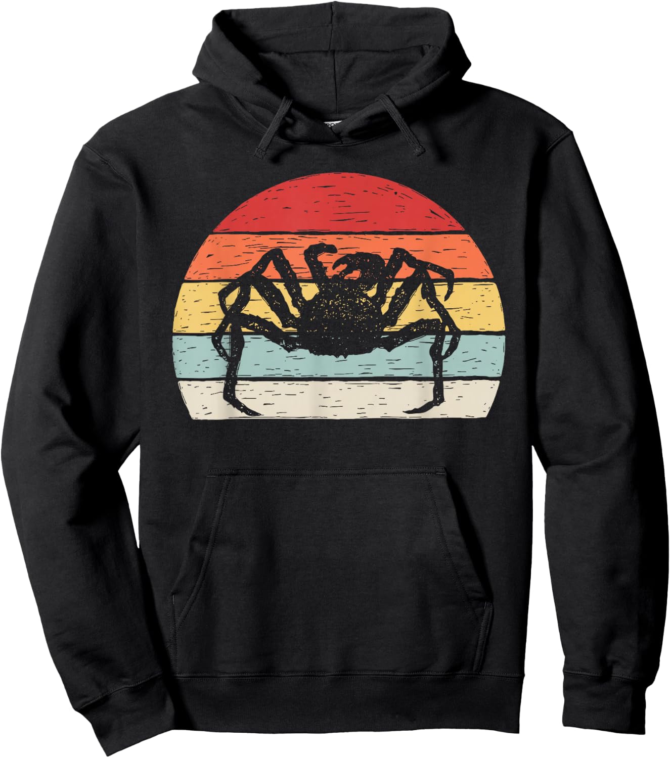 Vintage Retro King Crab Hoodie - Hoodie | Black
